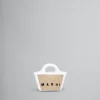 Handbags | Tropicalia Bag>Marni Tropicalia Micro Bag In White Leather And Raffia-effect Fabric SANDSTORM/LILYWHITE