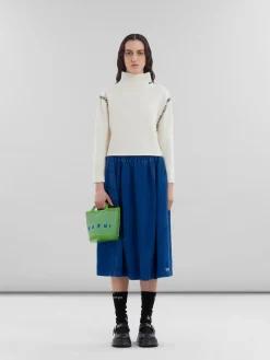 Shoulder Bags | Tropicalia Bag>Marni Tropicalia Small Bucket Bag In Green Leather And Raffia-effect Fabric KIWI