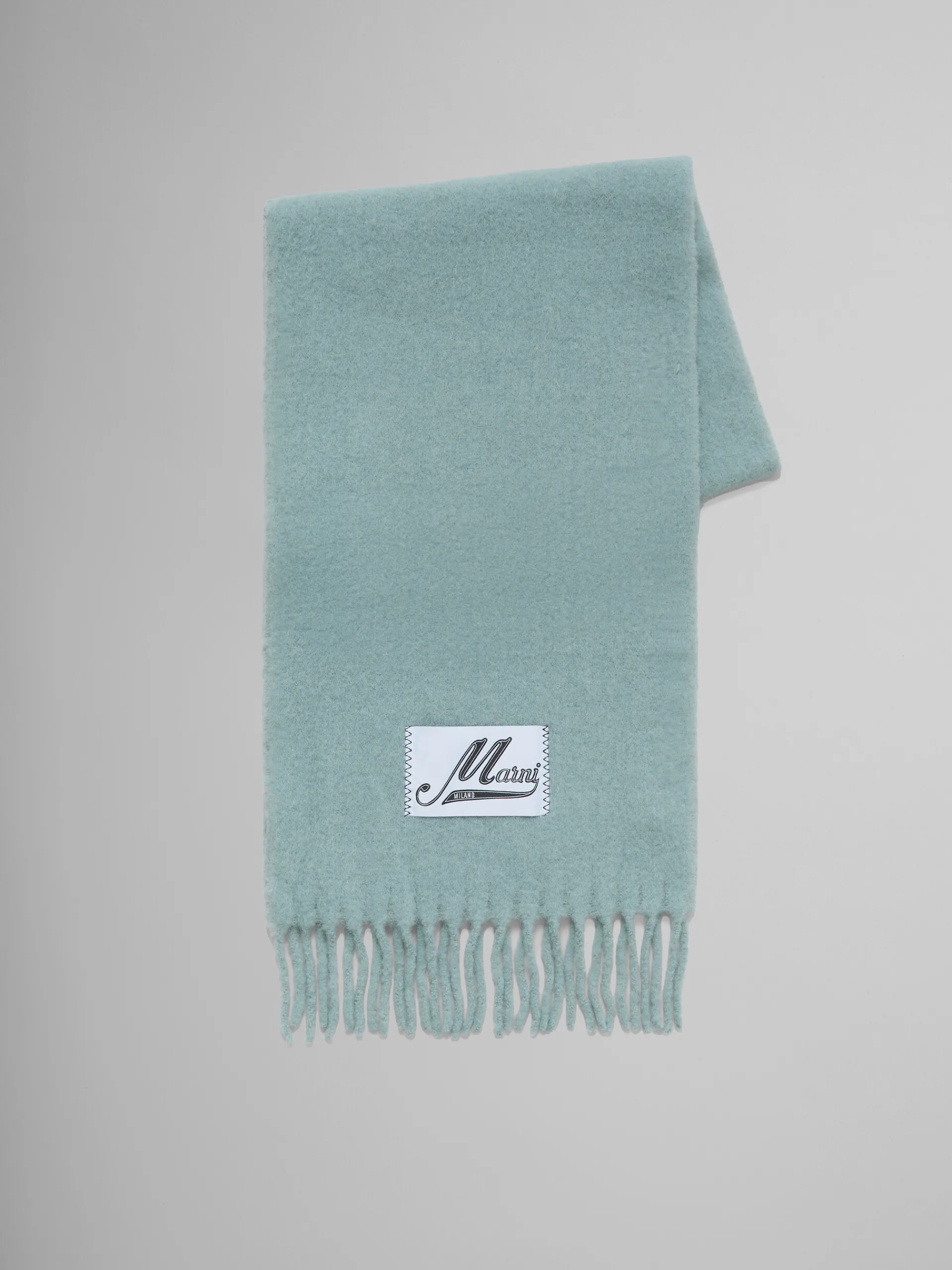 Scarves>Marni Turquoise Alpaca Scarf LINDEN