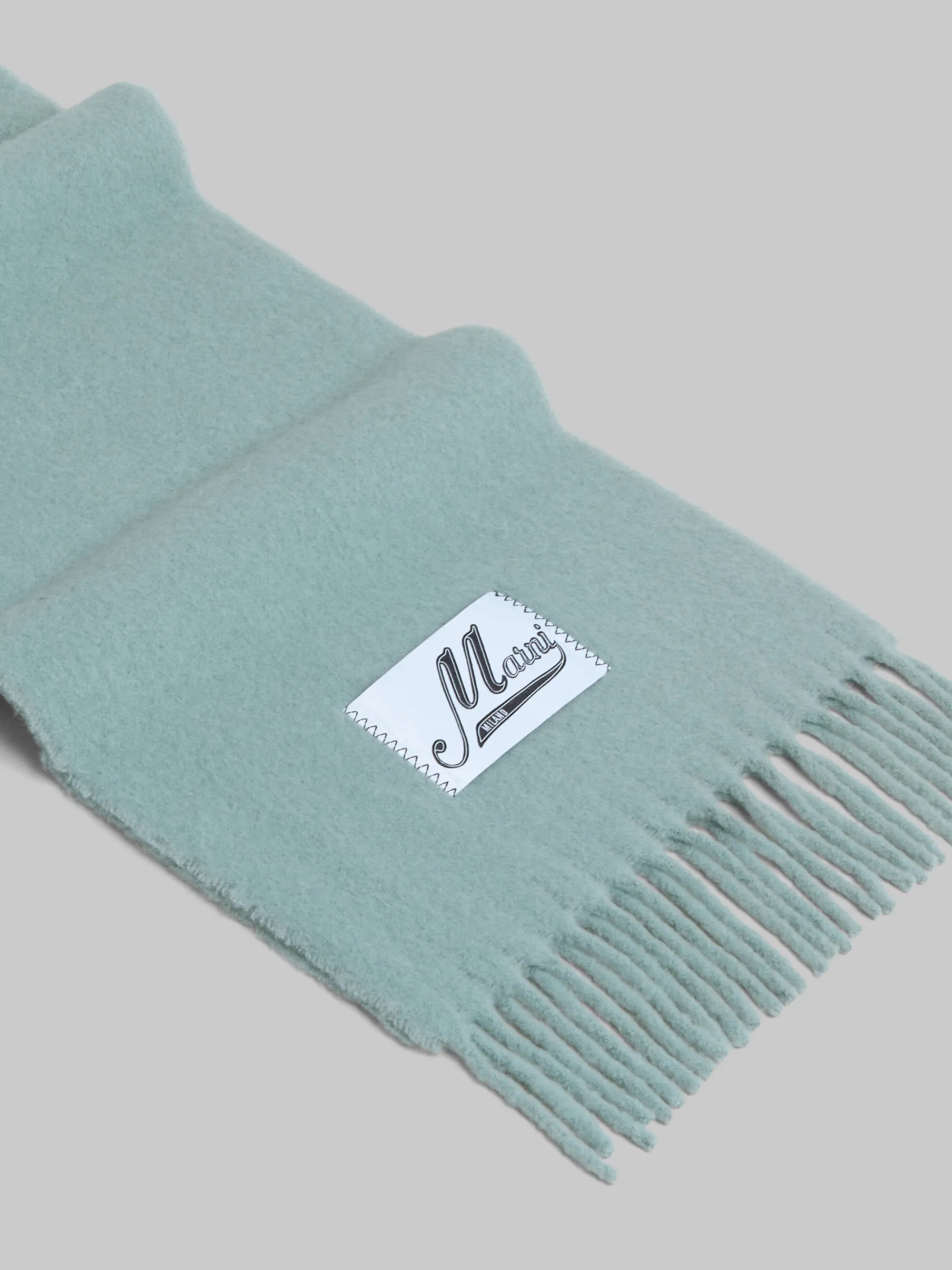 Scarves>Marni Turquoise Alpaca Scarf LINDEN