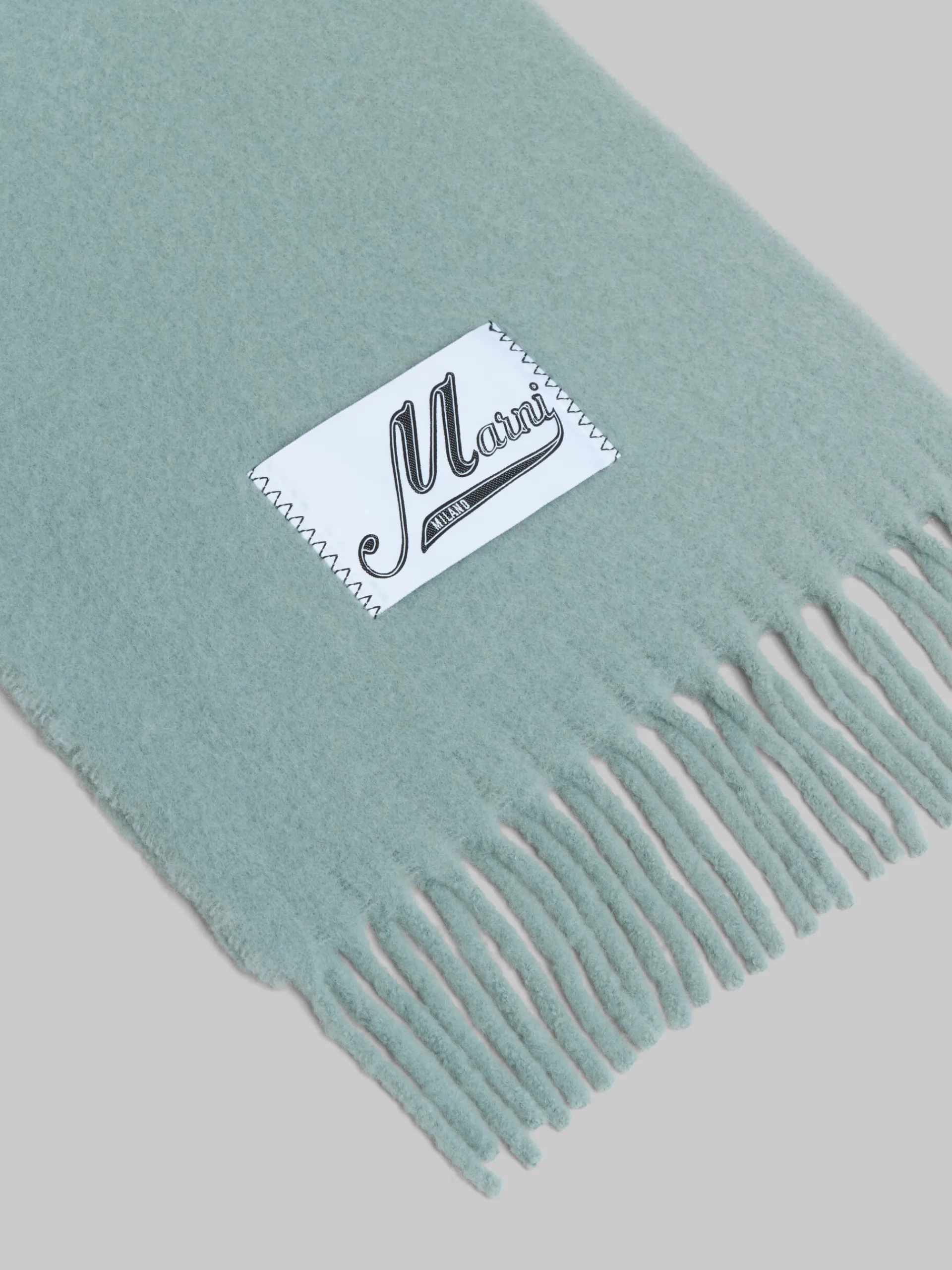Scarves>Marni Turquoise Alpaca Scarf LINDEN