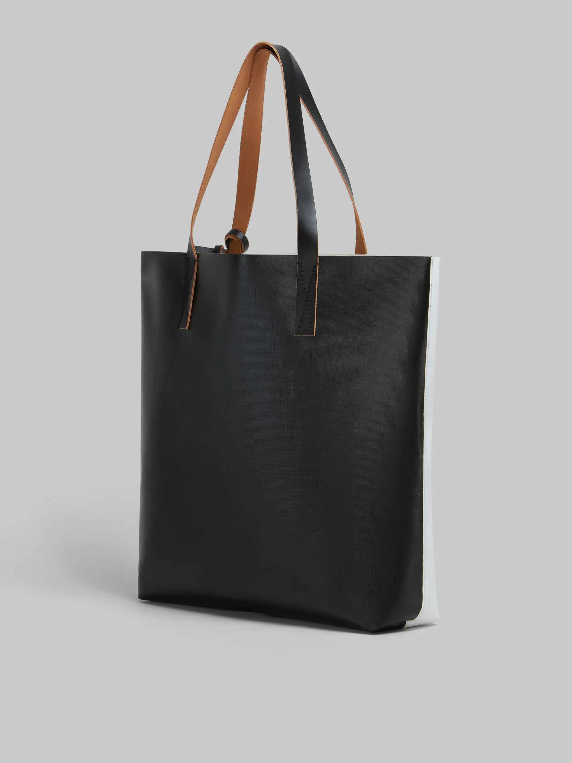Tote Bags>Marni Two Tone Tribeca Tote With 30th Anniversary Print BLACK