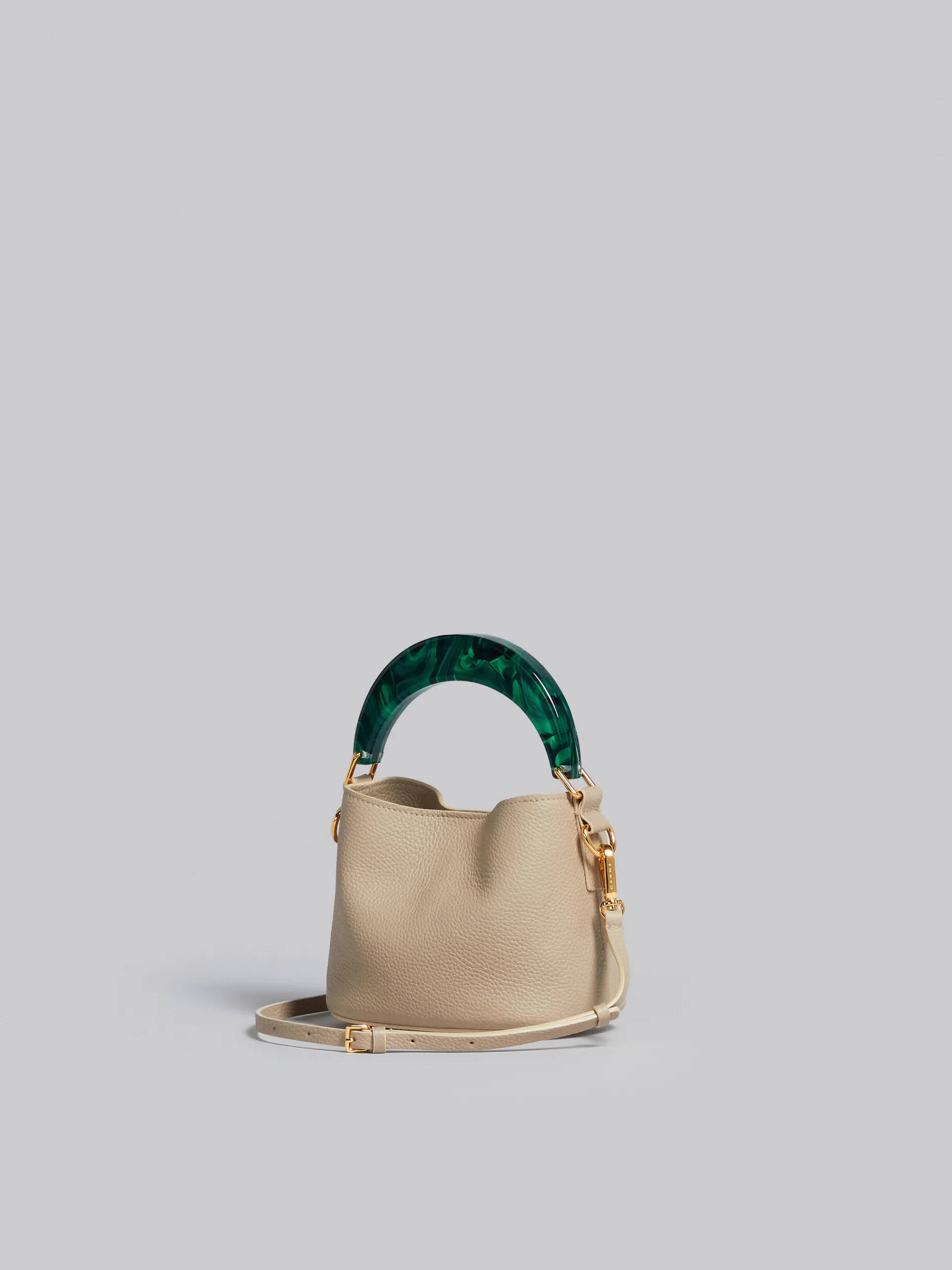 Shoulder Bags | Handbags>Marni Venice Mini Bucket Bag In Light Brown Leather LIGHTCAMEL/SPHERICALGREEN