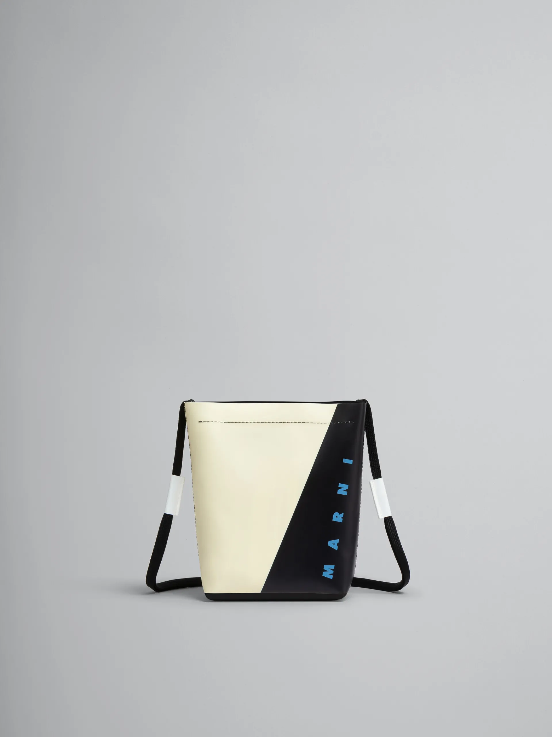 Crossbody Bags>Marni White And Black Tribeca Crossbody Bag With Shoelace Strap SHELL/BLACK