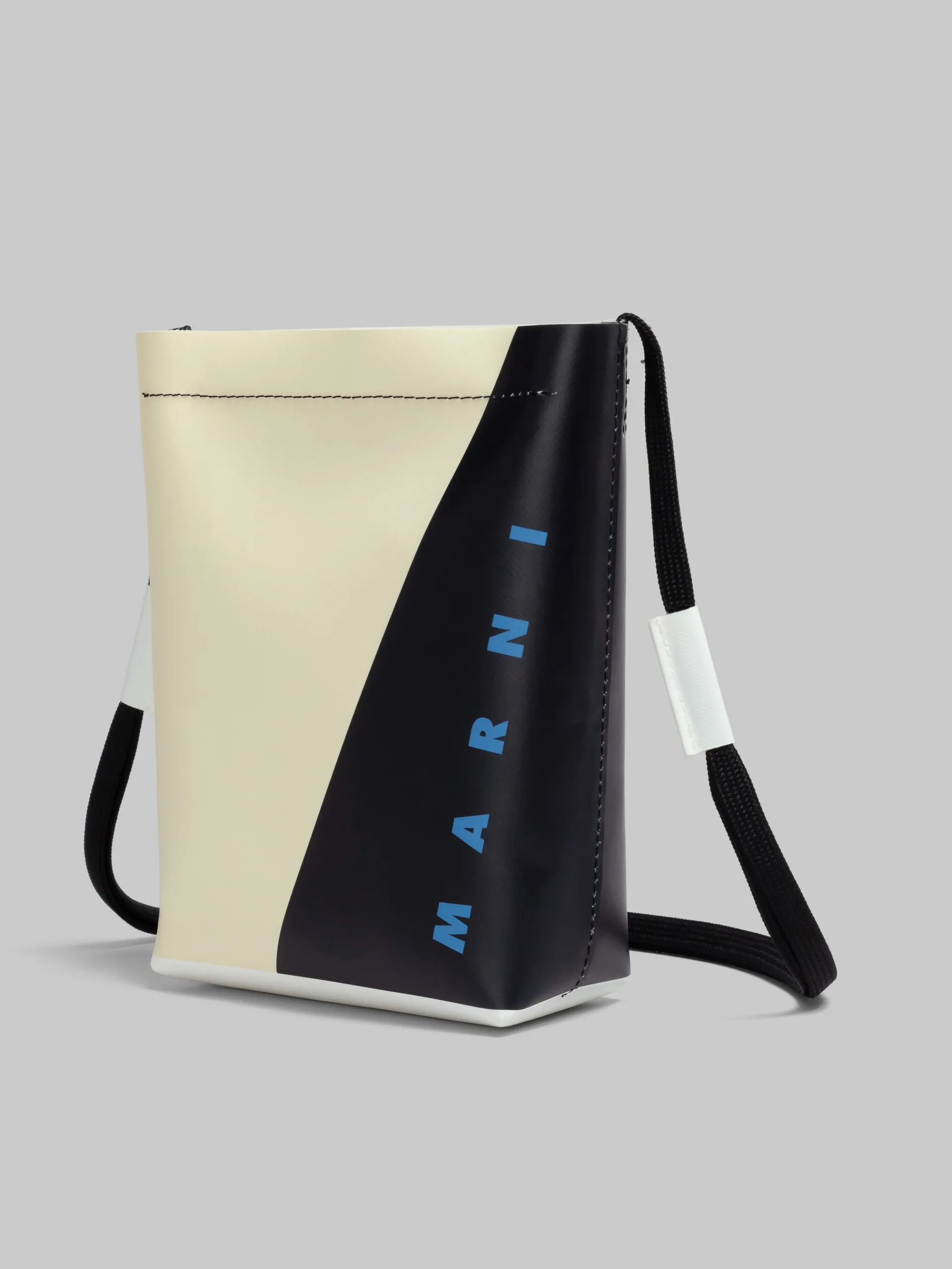 Crossbody Bags>Marni White And Black Tribeca Crossbody Bag With Shoelace Strap SHELL/BLACK