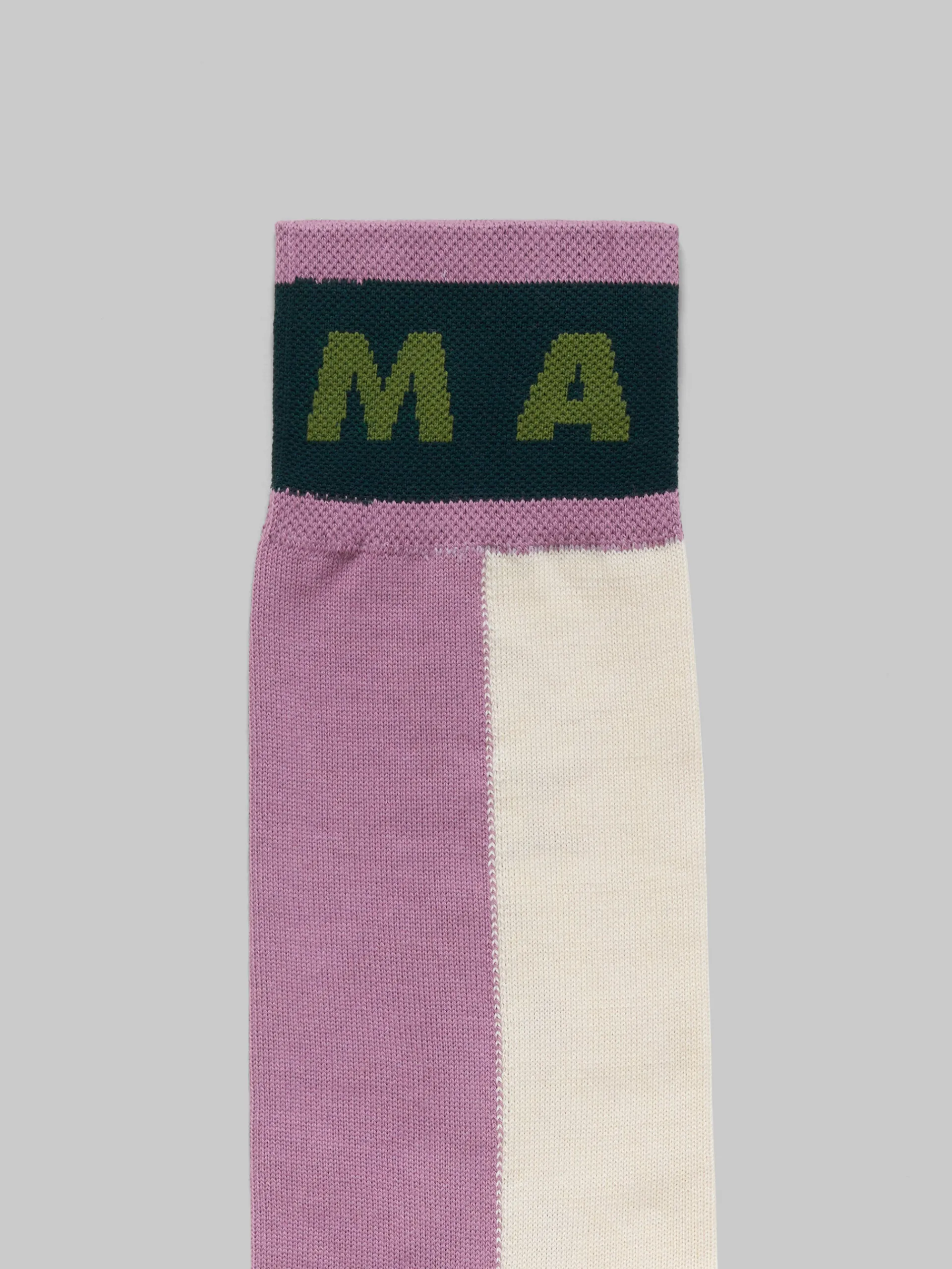 Socks>Marni White Colour-block Cotton Socks ANTIQUEWHITE