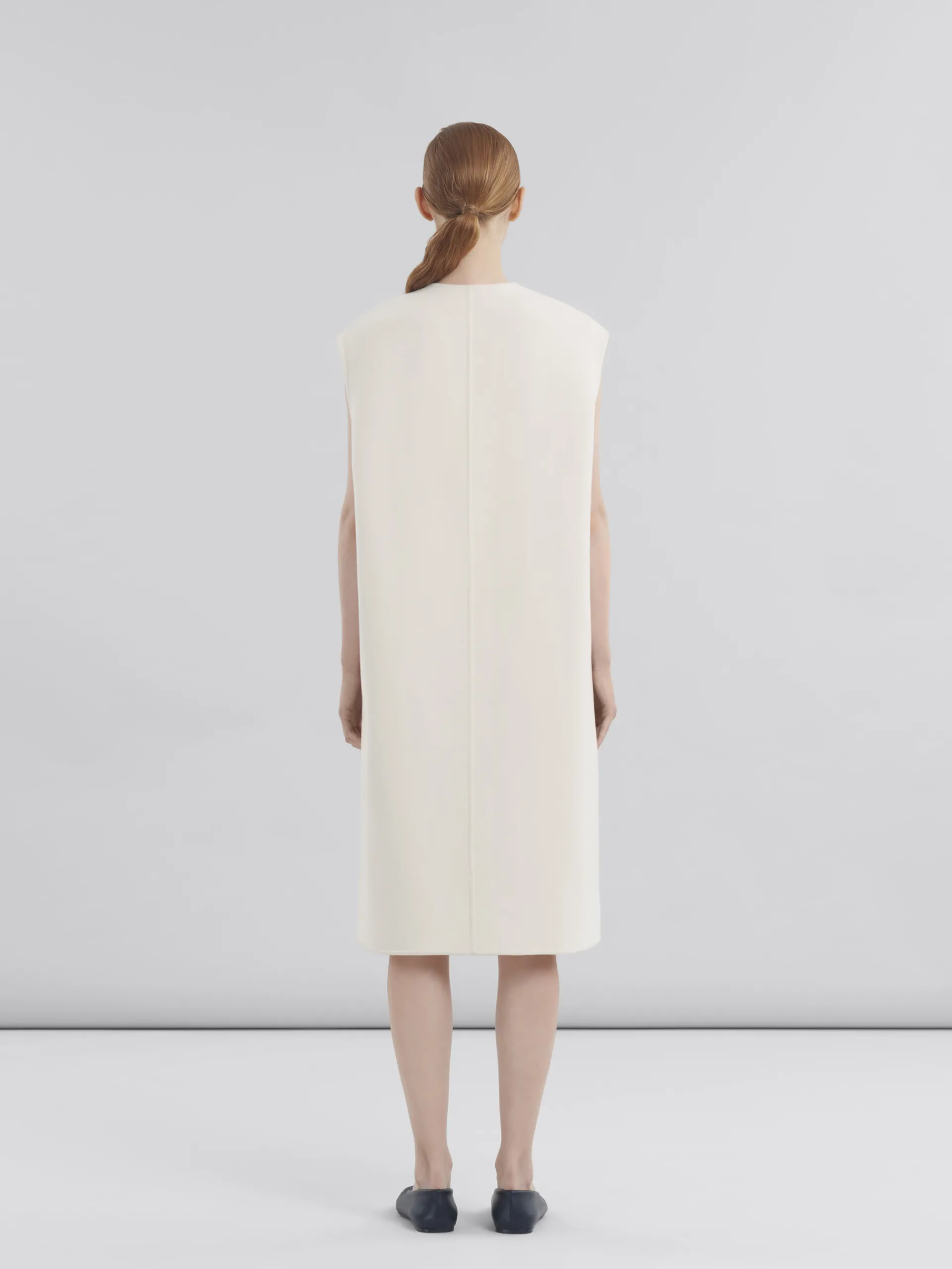 Coats & Jackets>Marni White Felt Sleeveless Jacket ANTIQUEWHITE