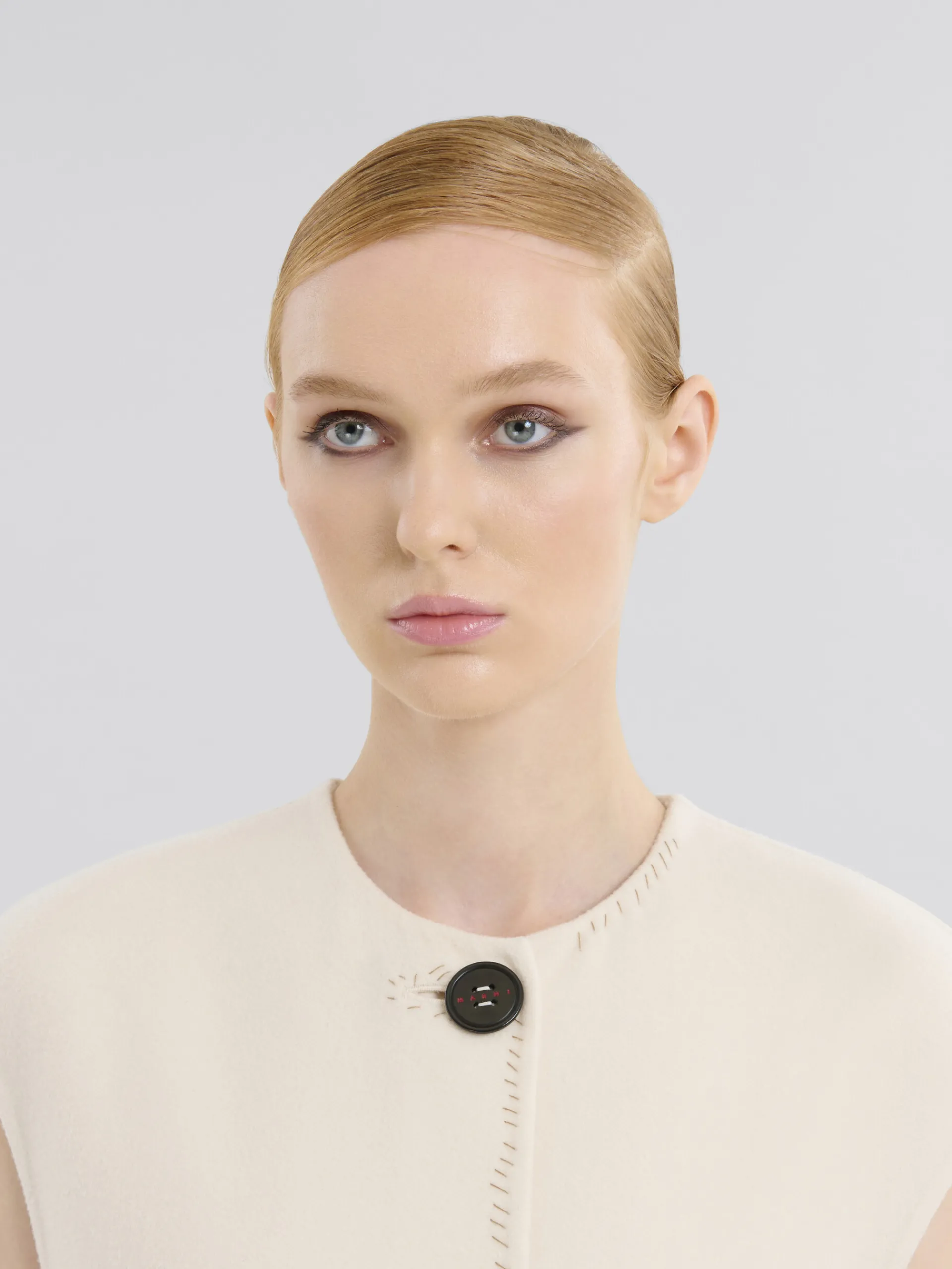 Coats & Jackets>Marni White Felt Sleeveless Jacket ANTIQUEWHITE