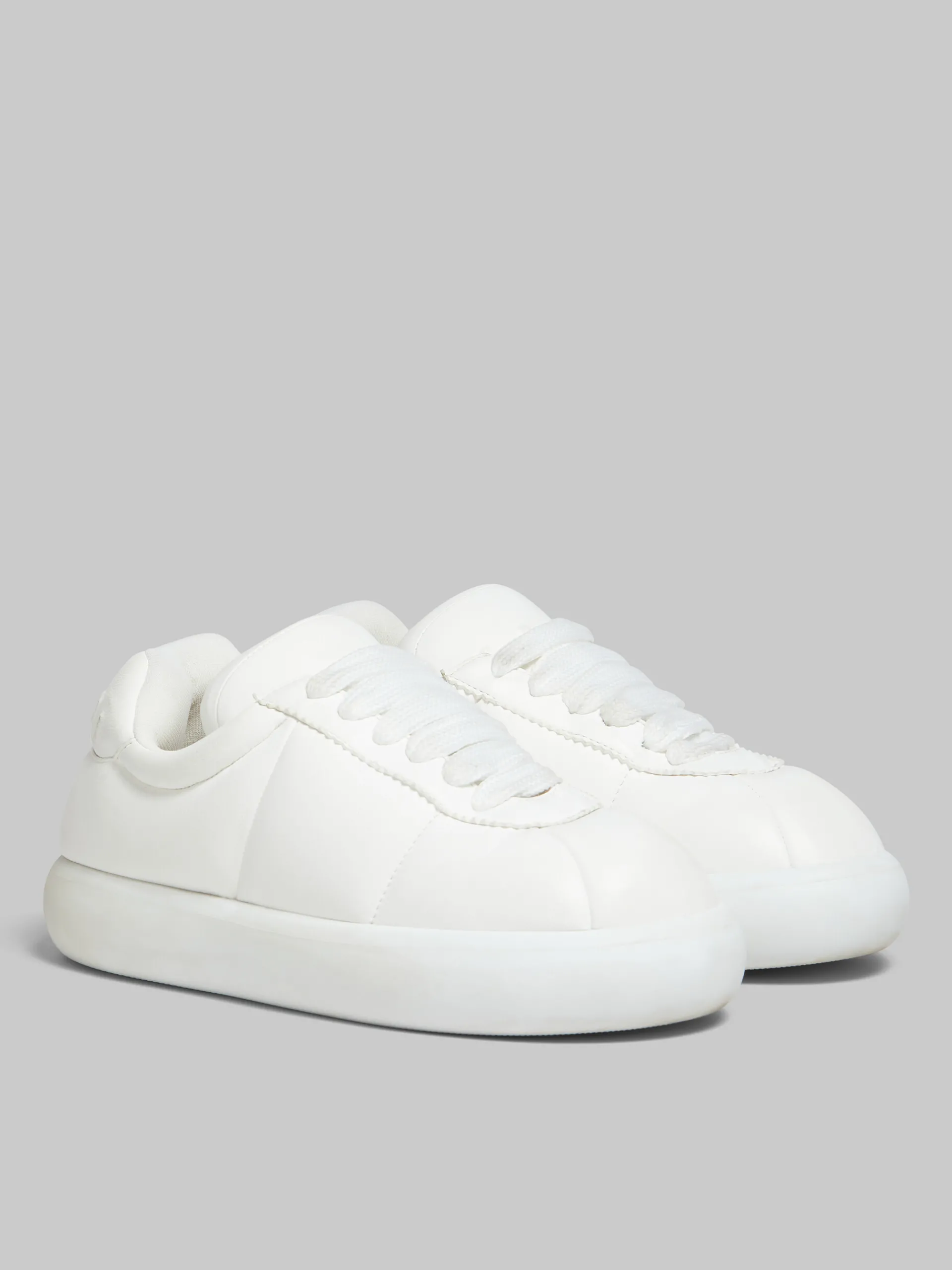 Sneakers>Marni White Leather BigFoot 2.0 Sneaker LILYWHITE