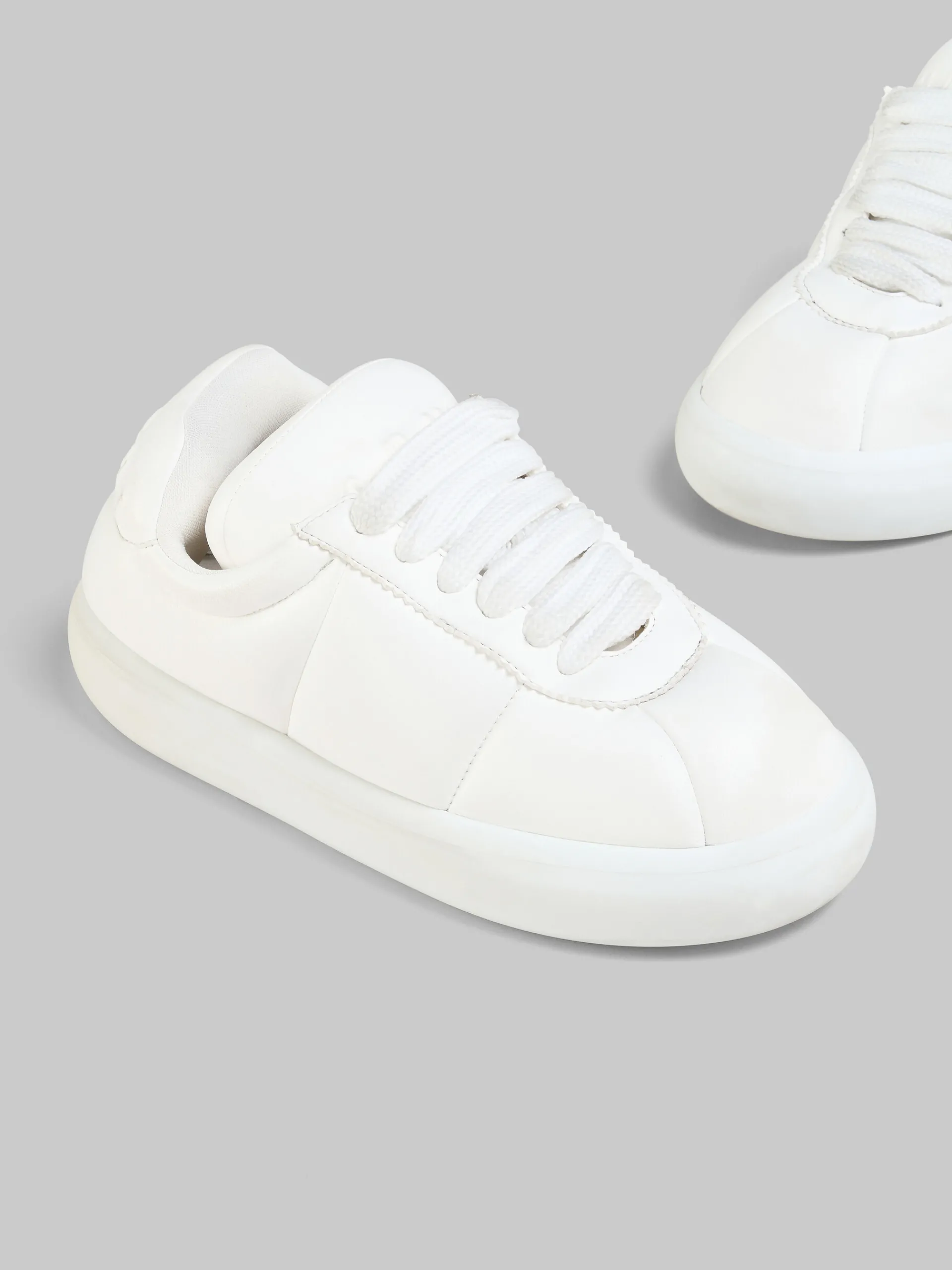 Sneakers>Marni White Leather BigFoot 2.0 Sneaker LILYWHITE