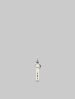 Other Accessories>Marni White Leather Keyring With Mending IVORY