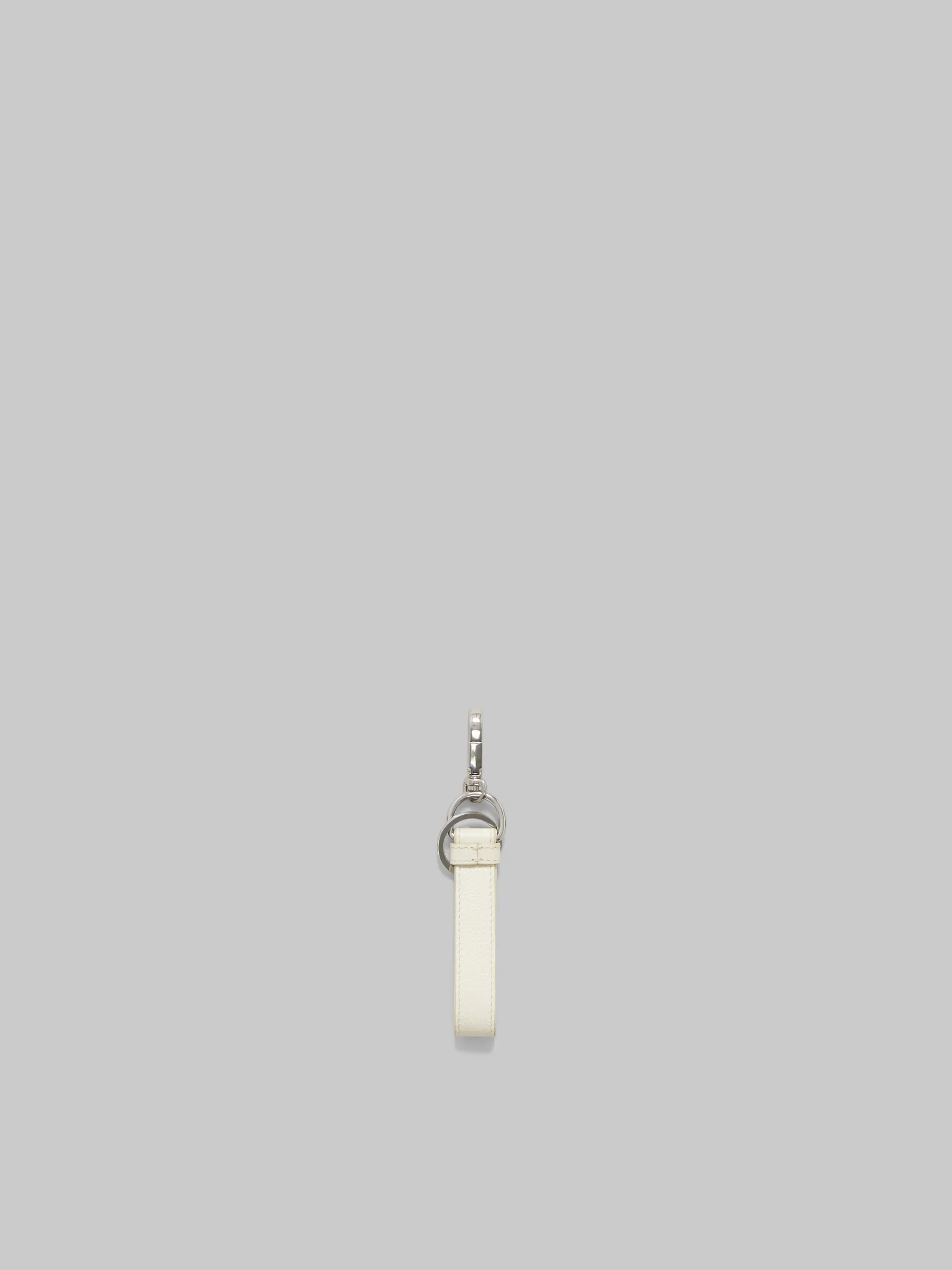 Other Accessories>Marni White Leather Keyring With Mending IVORY