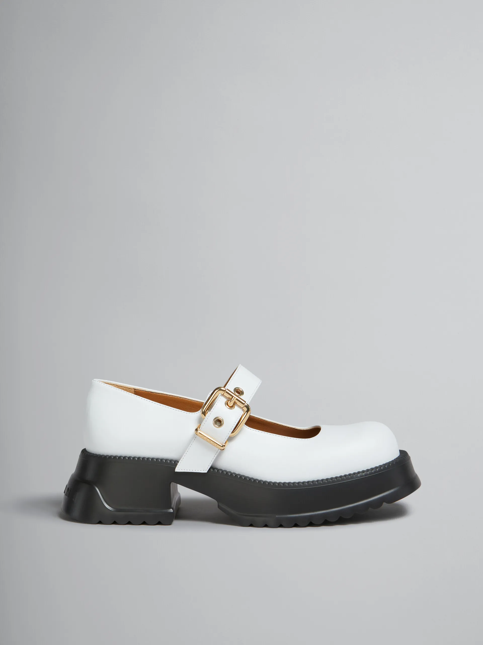 Heels | Sneakers>Marni White Leather Mary Jane With Platform Sole LILYWHITE