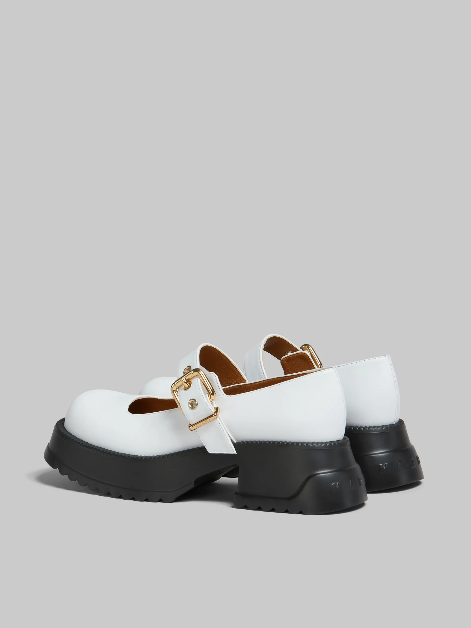 Heels | Sneakers>Marni White Leather Mary Jane With Platform Sole LILYWHITE