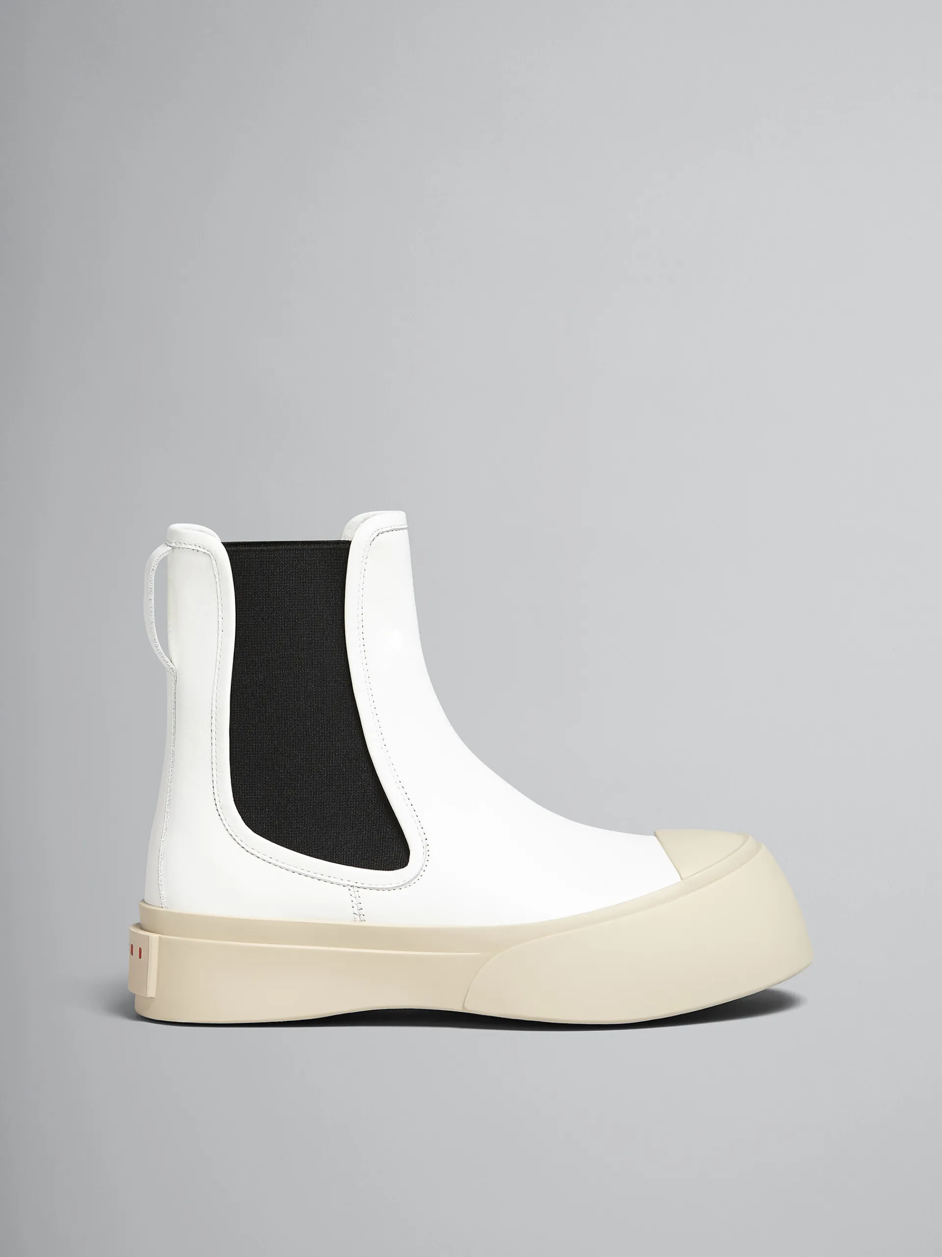 Boots | Pablo>Marni White Leather Pablo Chelsea Boot LILYWHITE