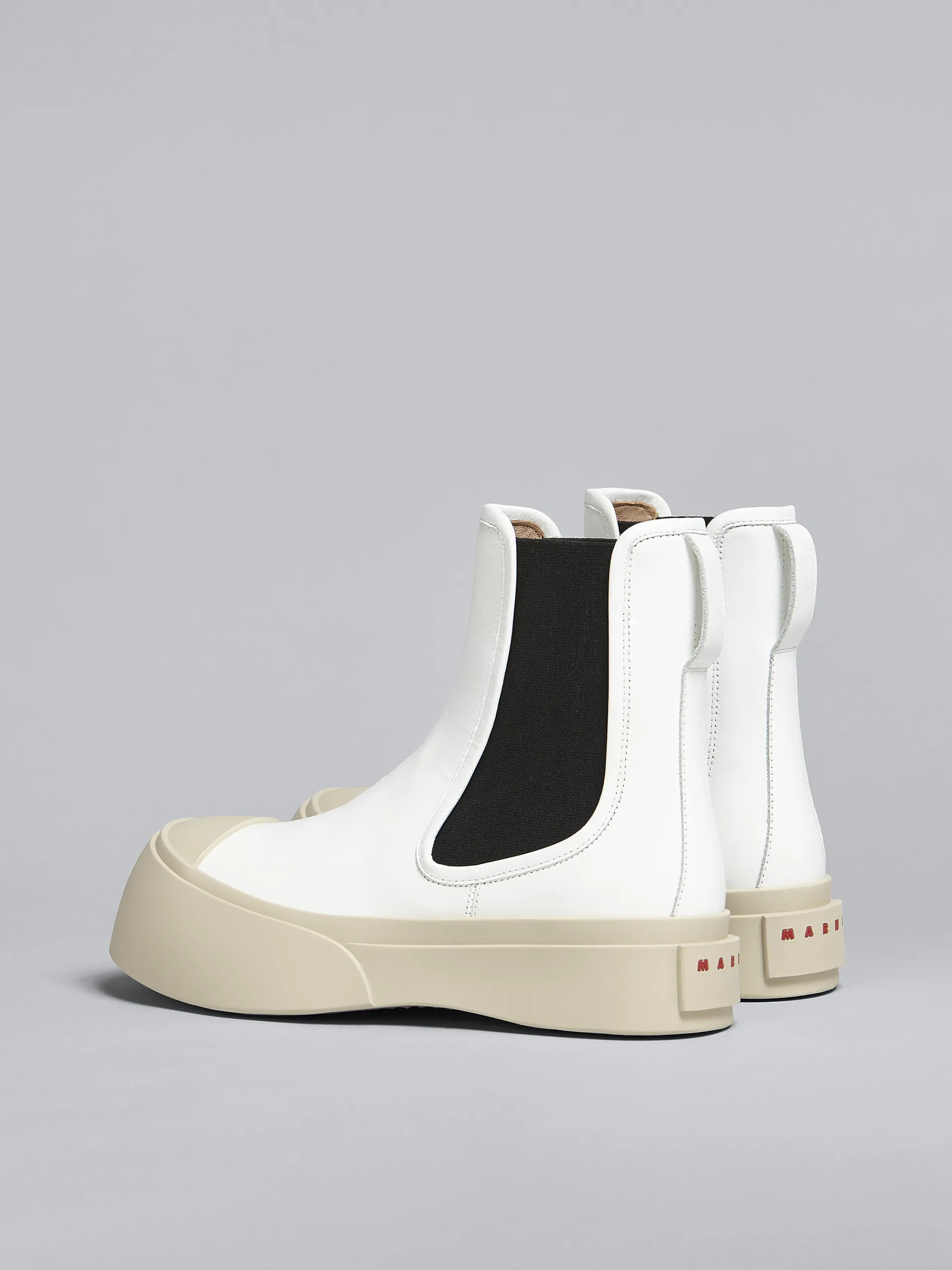 Boots | Pablo>Marni White Leather Pablo Chelsea Boot LILYWHITE