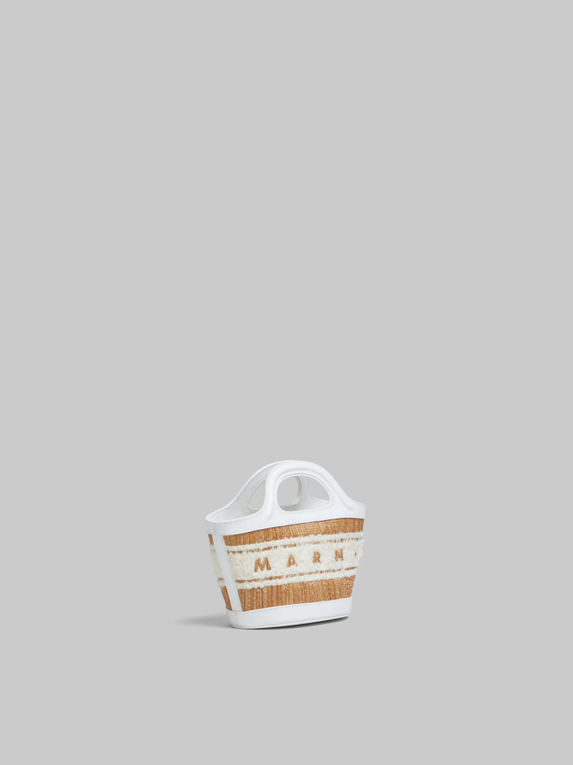 Tropicalia Bag | Handbags>Marni White Leather Raffia-effect Tropicalia Micro Bag With Tufted Logo ECRU/WHITE