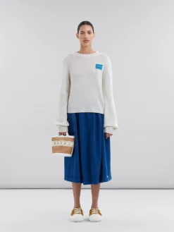 Shoulder Bags | Tropicalia Bag>Marni White Leather Tropicalia Small Bucket Bag With Tufted Logo ECRU/WHITE