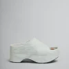Slides & Sandals>Marni White Long-hair Calfskin Chunky Clog Slide LILYWHITE