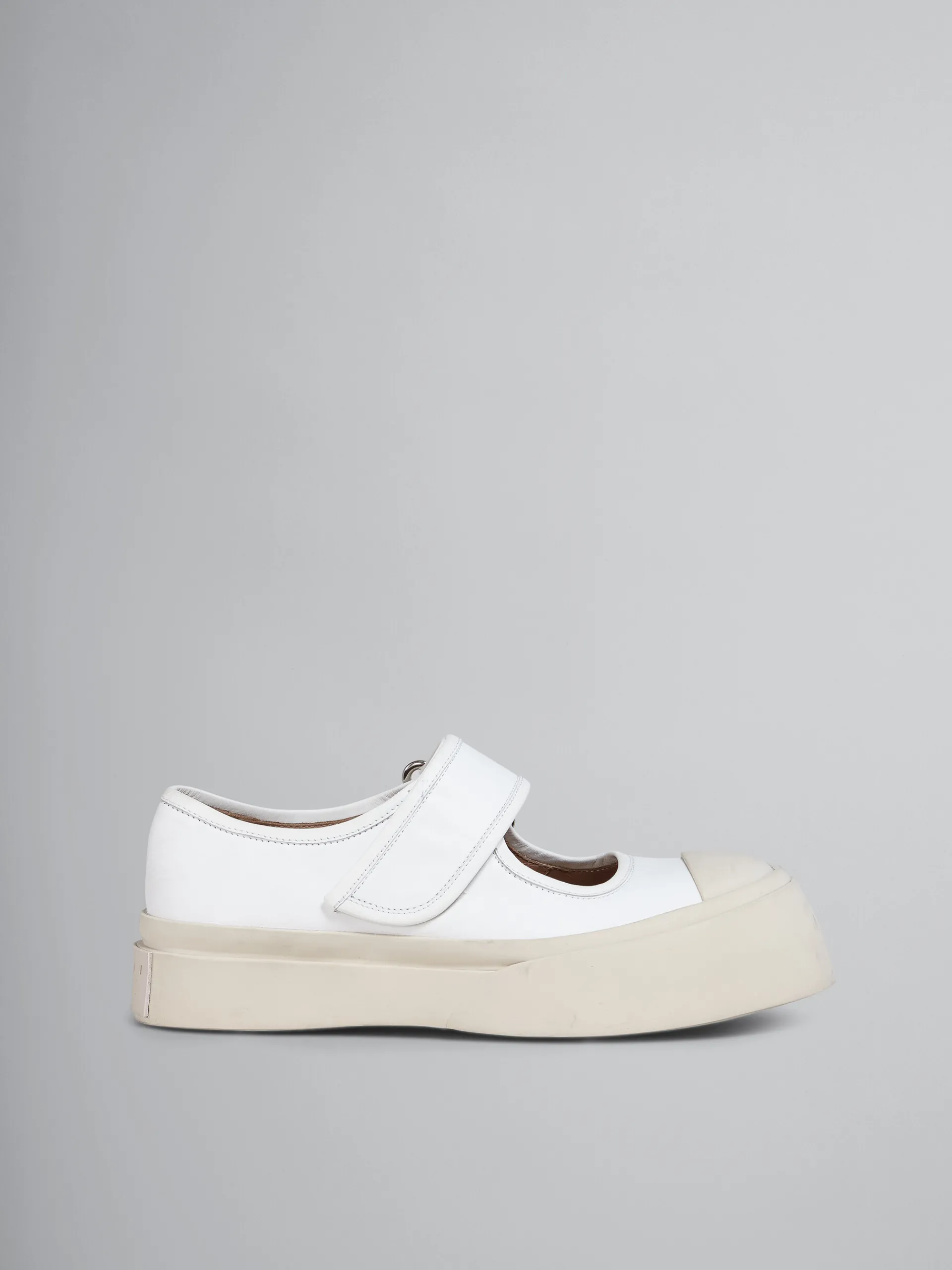 Sneakers | Pablo>Marni White Nappa Leather Mary Jane Sneaker LILYWHITE