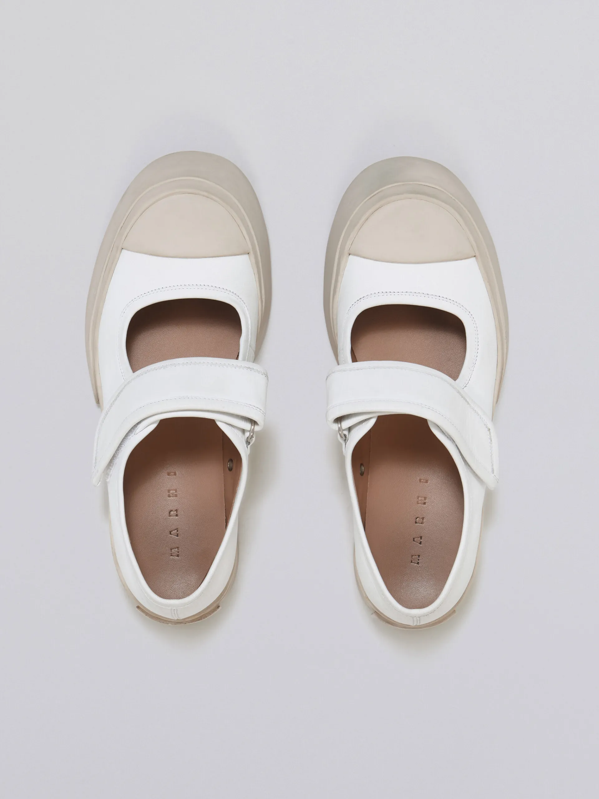 Sneakers | Pablo>Marni White Nappa Leather Mary Jane Sneaker LILYWHITE