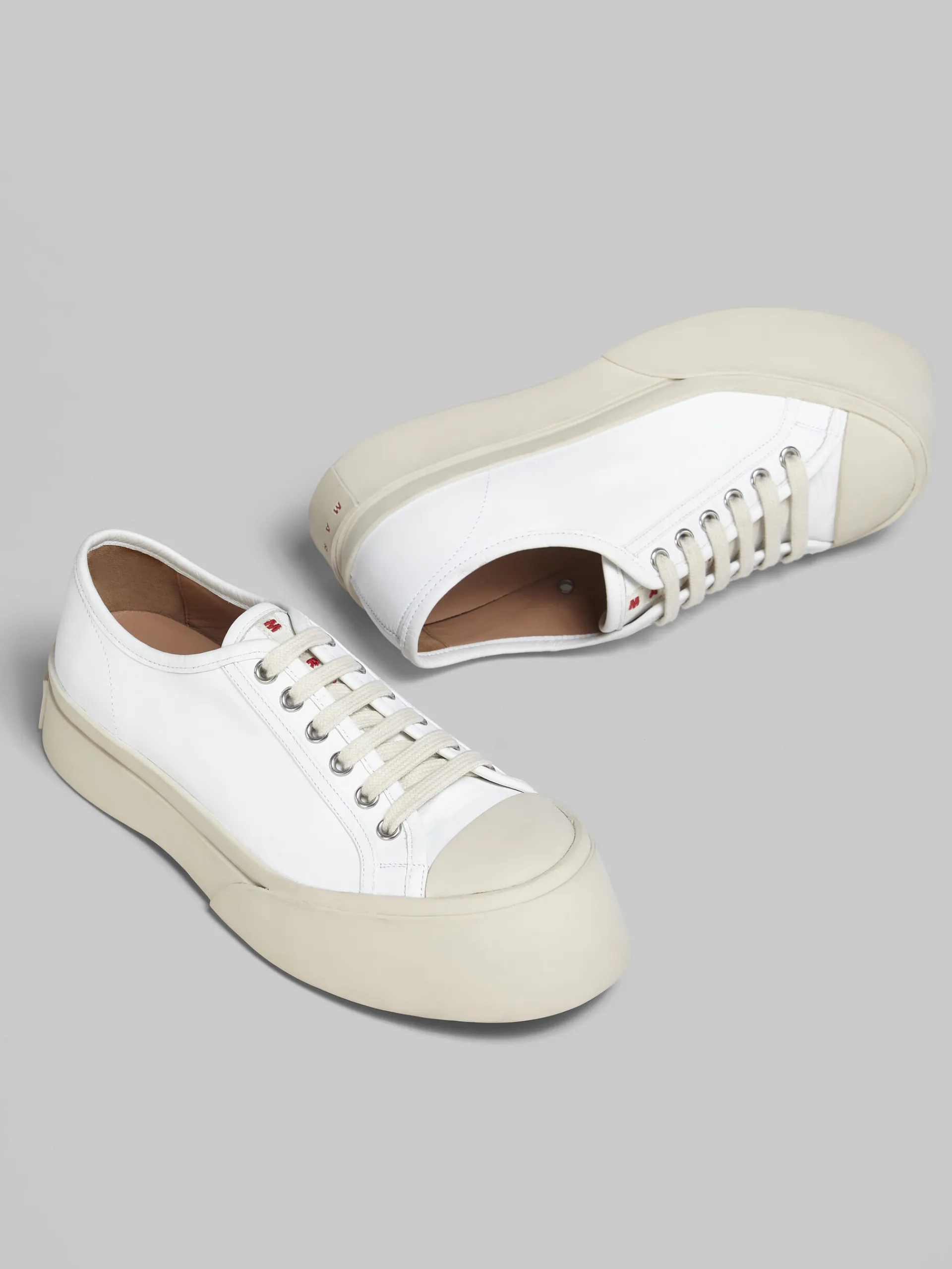 Sneakers | Pablo>Marni White Nappa Leather Pablo Lace-up Sneaker LILYWHITE