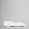 Flats>Marni White Nappa Leather Seamless Little Bow Ballet Flat LILYWHITE