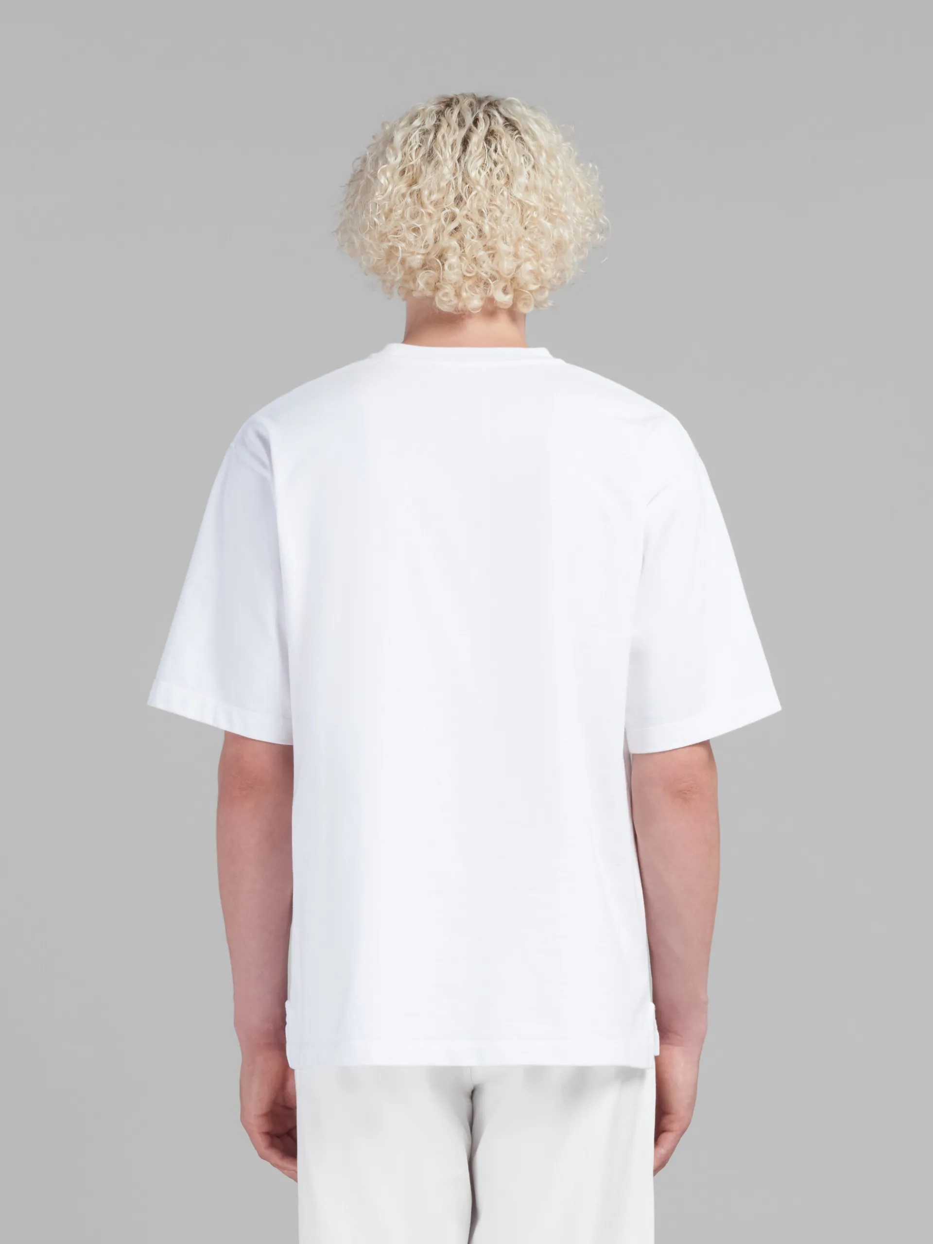 Tops & T-Shirts>Marni White Organic Cotton Oversized T-shirt With Patches LILYWHITE