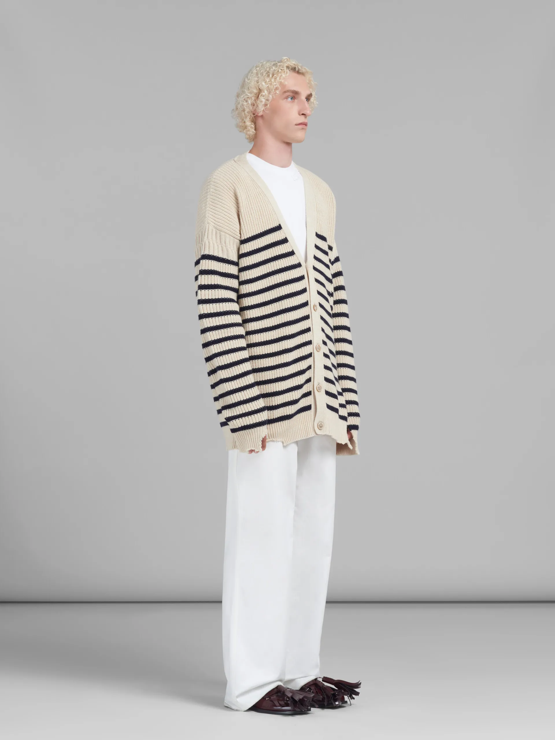 Tops & T-Shirts>Marni White Organic Cotton Oversized T-shirt With Patches LILYWHITE