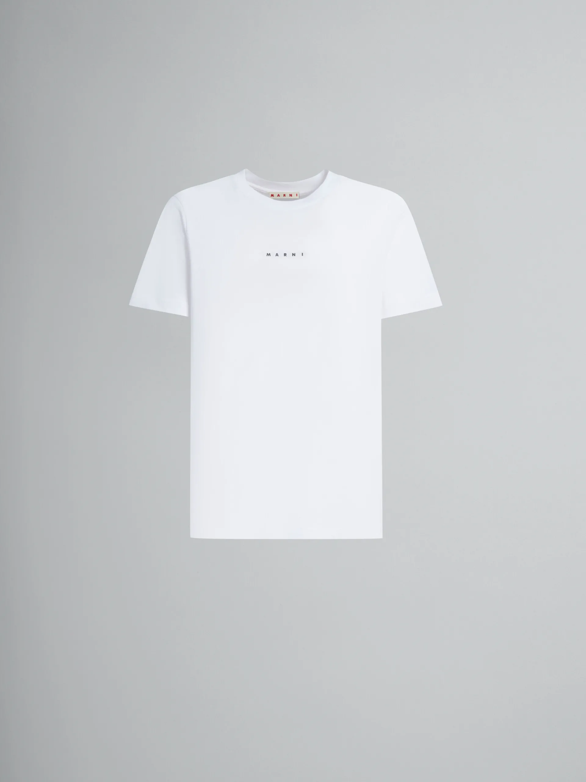 Tops & T-Shirts>Marni White Organic Cotton T-shirt With Logo LILYWHITE