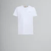 Tops & T-Shirts>Marni White Organic Cotton T-shirt With Mini Logo LILYWHITE