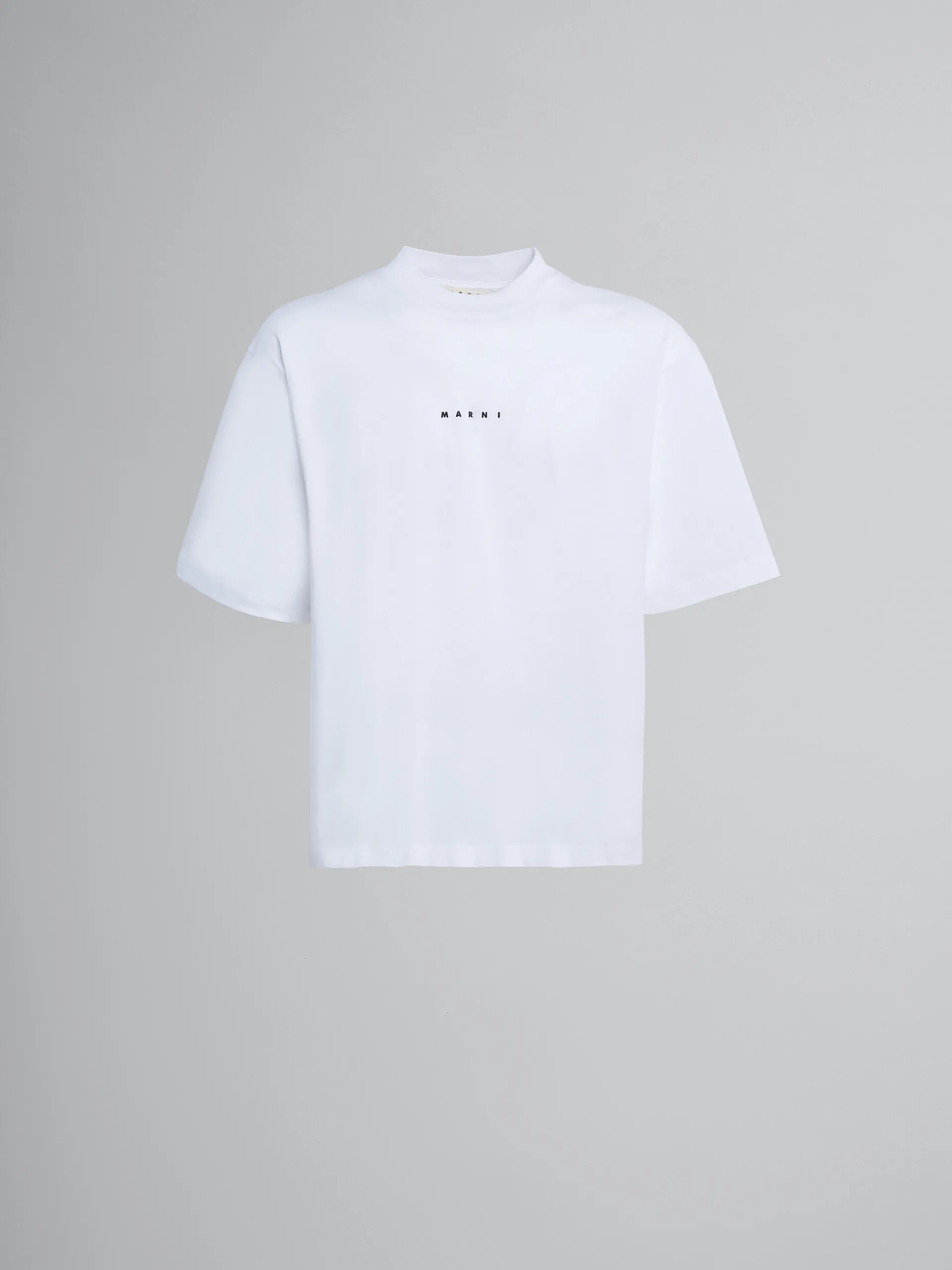 Tops & T-Shirts>Marni White Organic Cotton T-shirt With Logo LILYWHITE