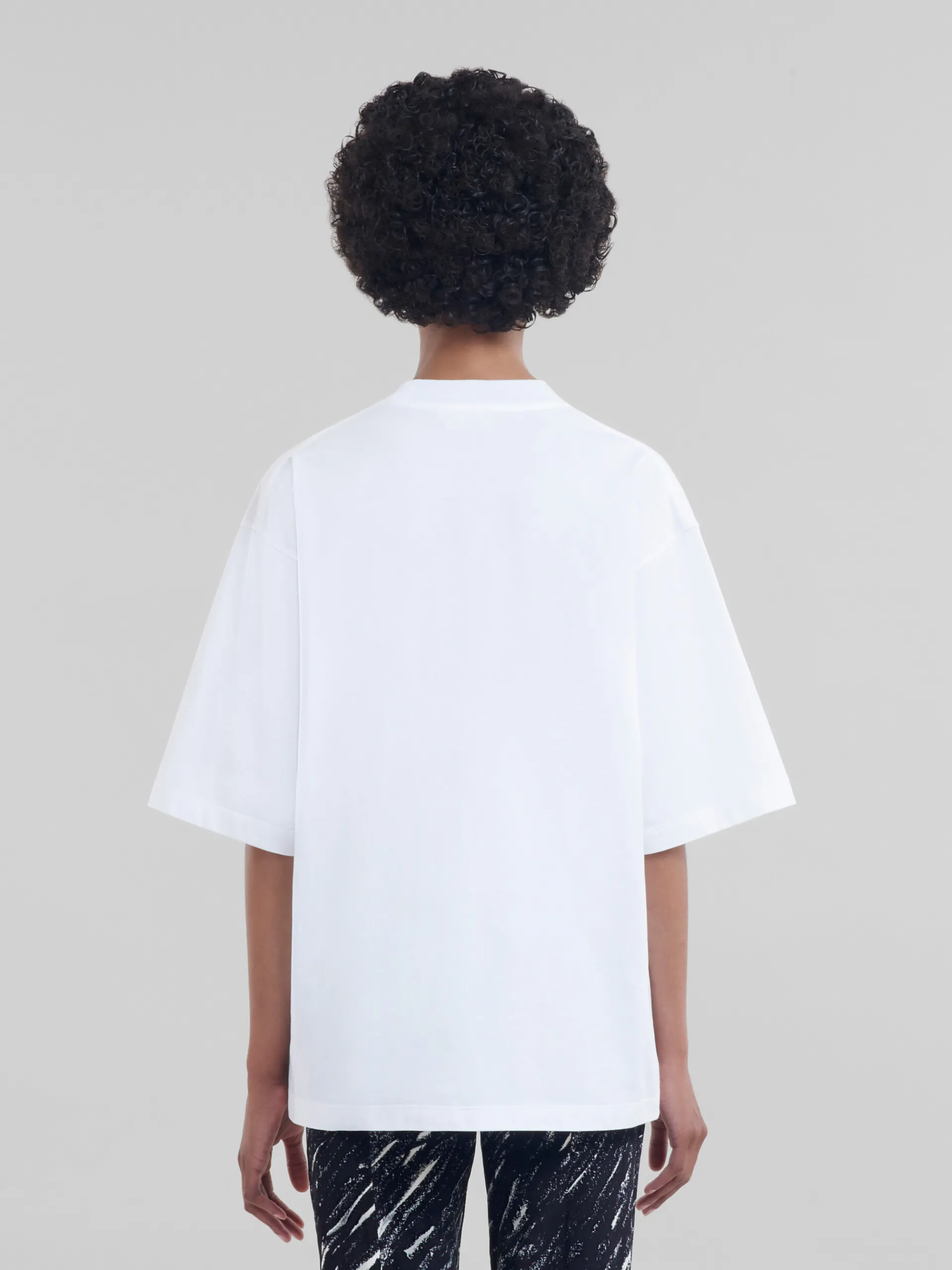 Tops & T-Shirts | Tops & T-Shirts>Marni White Organic Cotton T-shirt With 30th Anniversary Print LILYWHITE