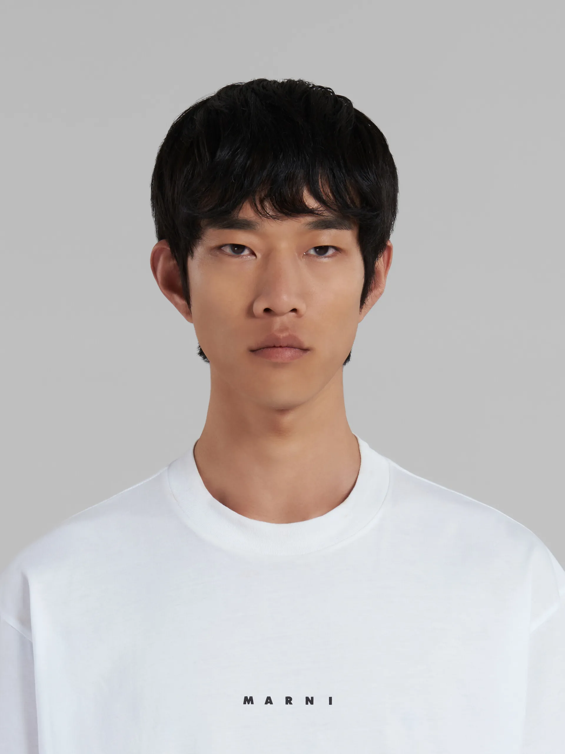 Tops & T-Shirts>Marni White Organic Cotton T-shirt With Logo LILYWHITE