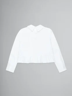 Kids>Marni White Poplin Shirt With Logo On Collar LILAC SACHET