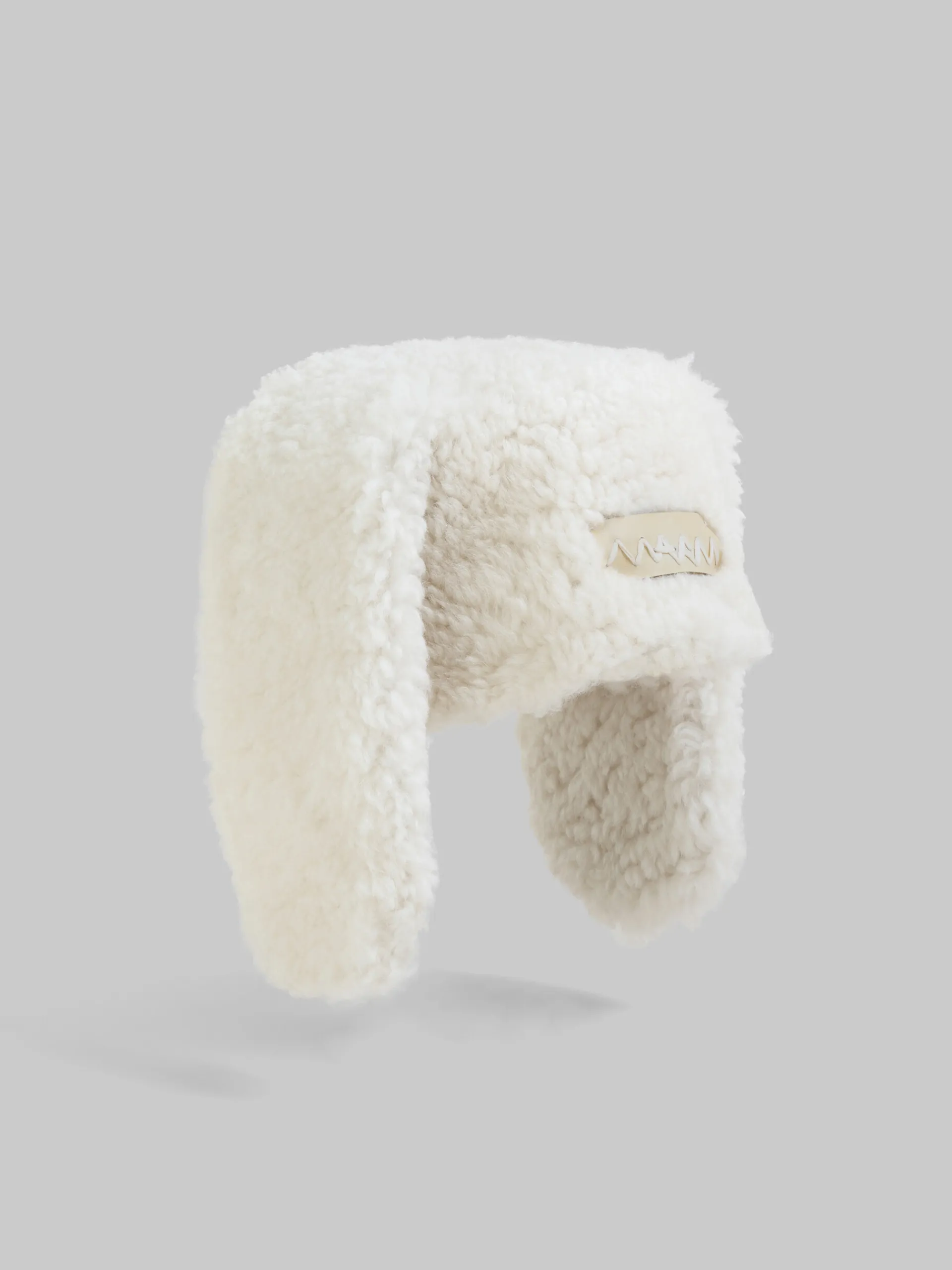 Hats | Hats>Marni White Shearling Rabbit Hat STONEWHITE
