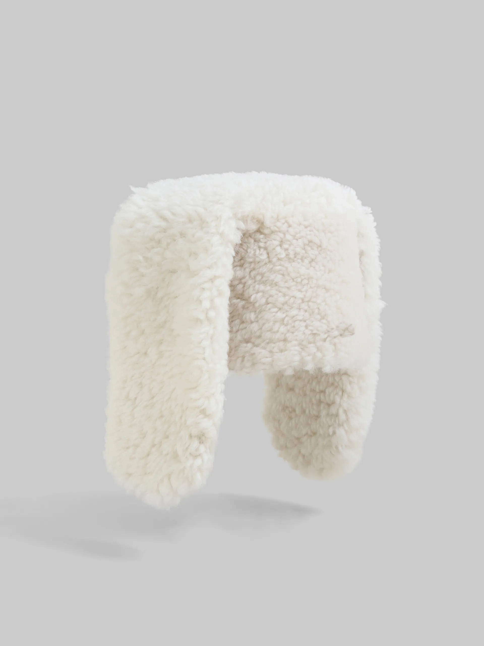 Hats | Hats>Marni White Shearling Rabbit Hat STONEWHITE