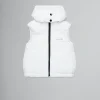 Kids>Marni White Sleeveless Padded Jacket With Stars NATURAL