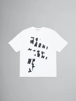 Kids>Marni White T-shirt With Logo LIGHT NATURAL