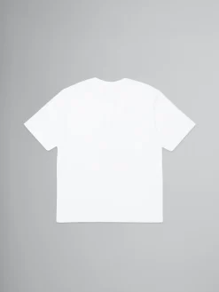 Kids>Marni White T-shirt With Logo LIGHT NATURAL
