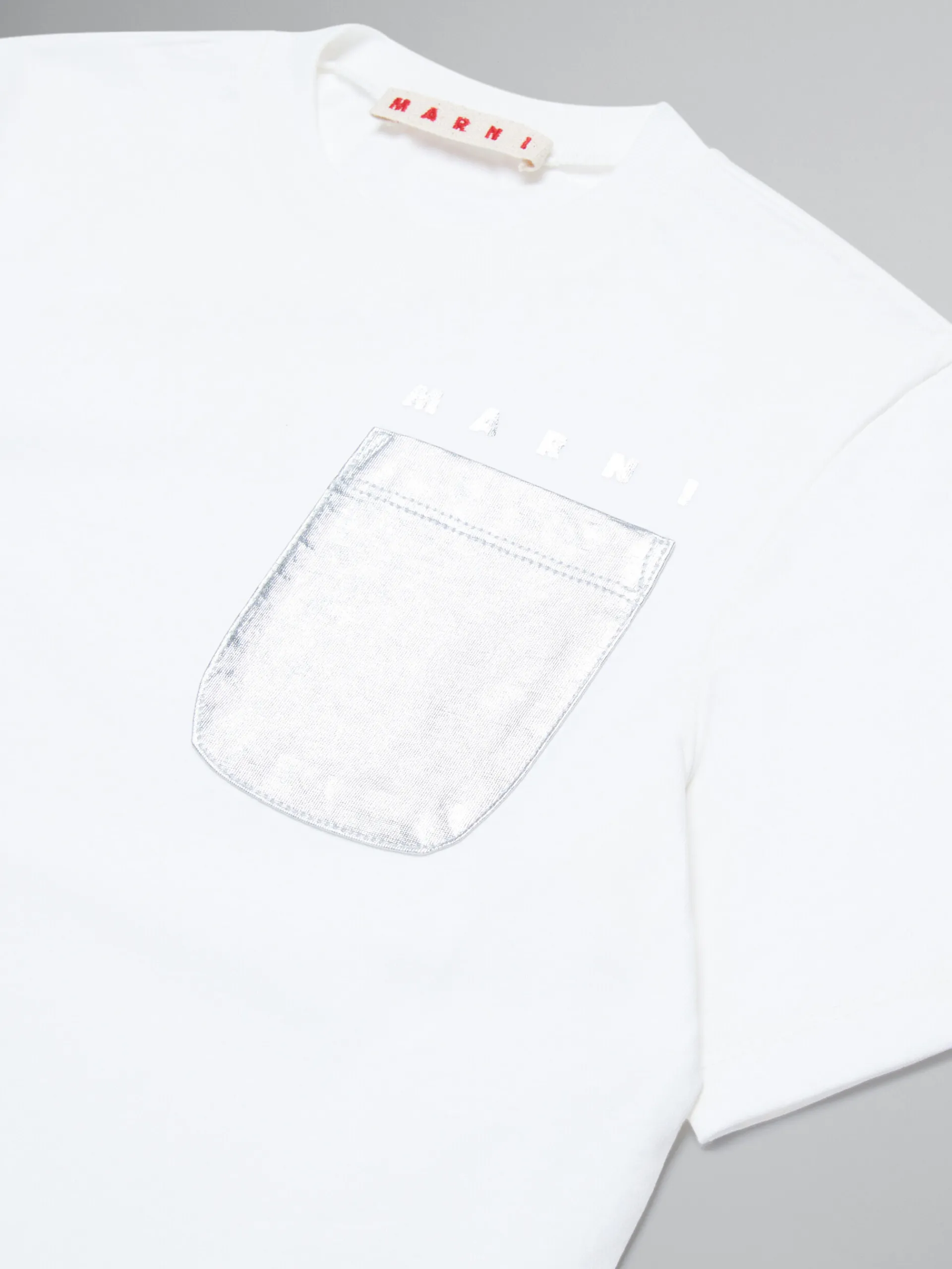 Kids>Marni White T-shirt With Pocket LIGHT NATURAL
