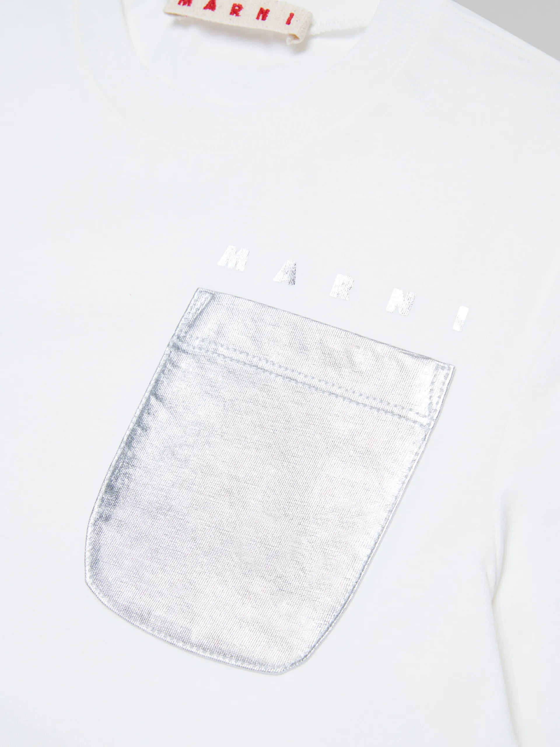 Kids>Marni White T-shirt With Pocket LIGHT NATURAL
