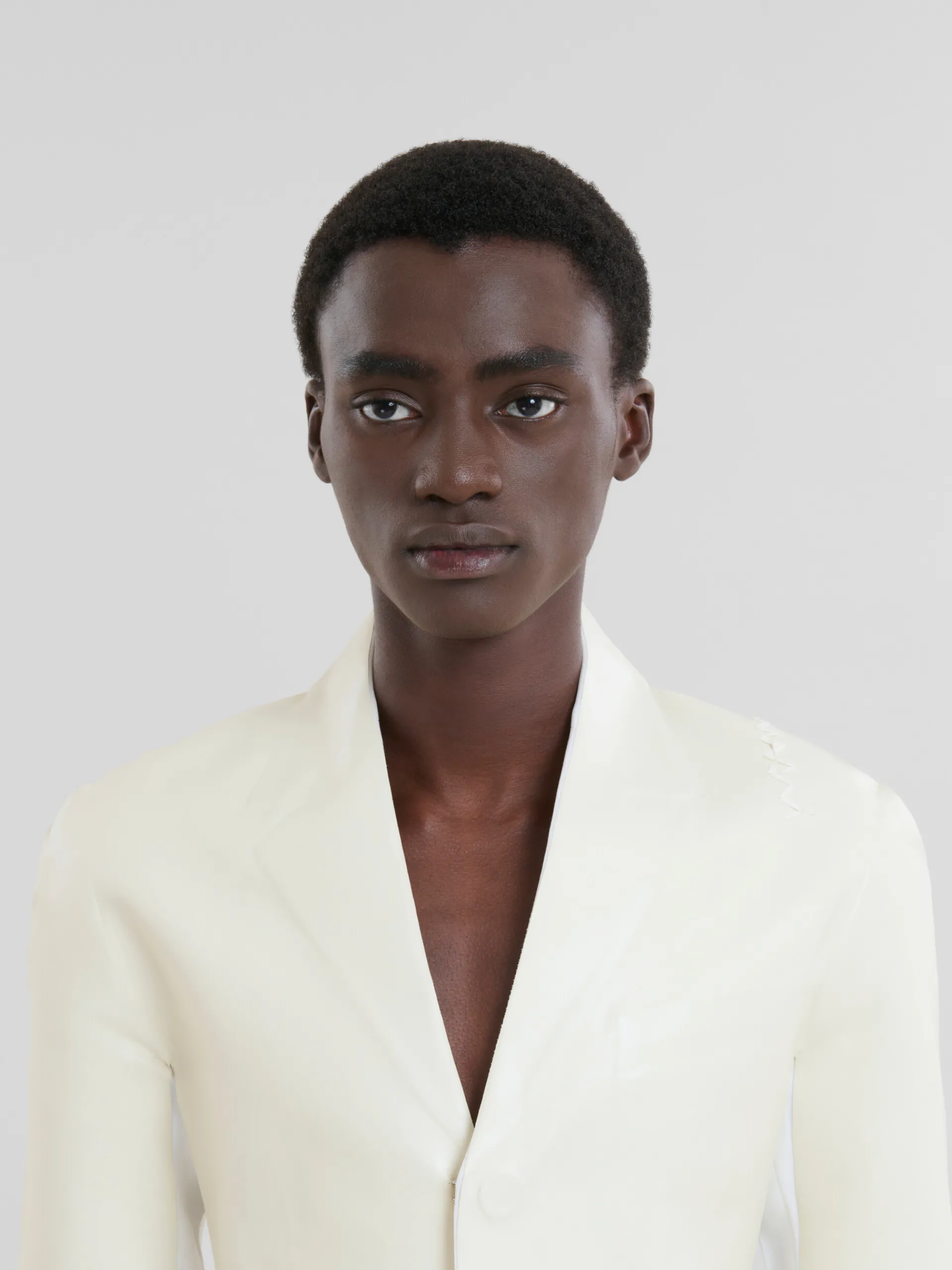 Matching Sets | Coats & Jackets>Marni White Wool And Coated Fabric Blazer LILYWHITE