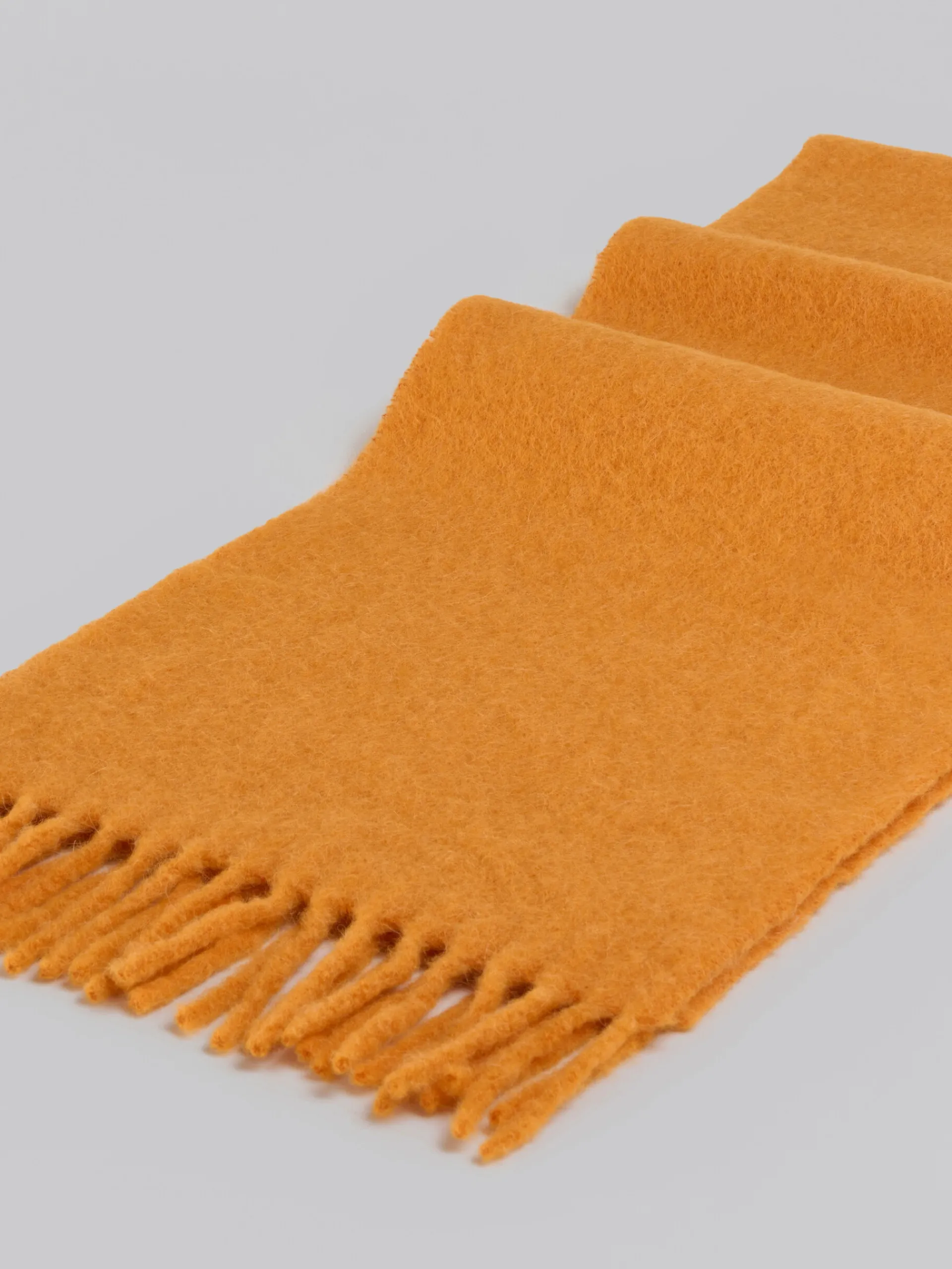 Other Accessories | Scarves>Marni Yellow Brushed Alpaca Scarf With Fringes ARABESQUE/ARABESQUE