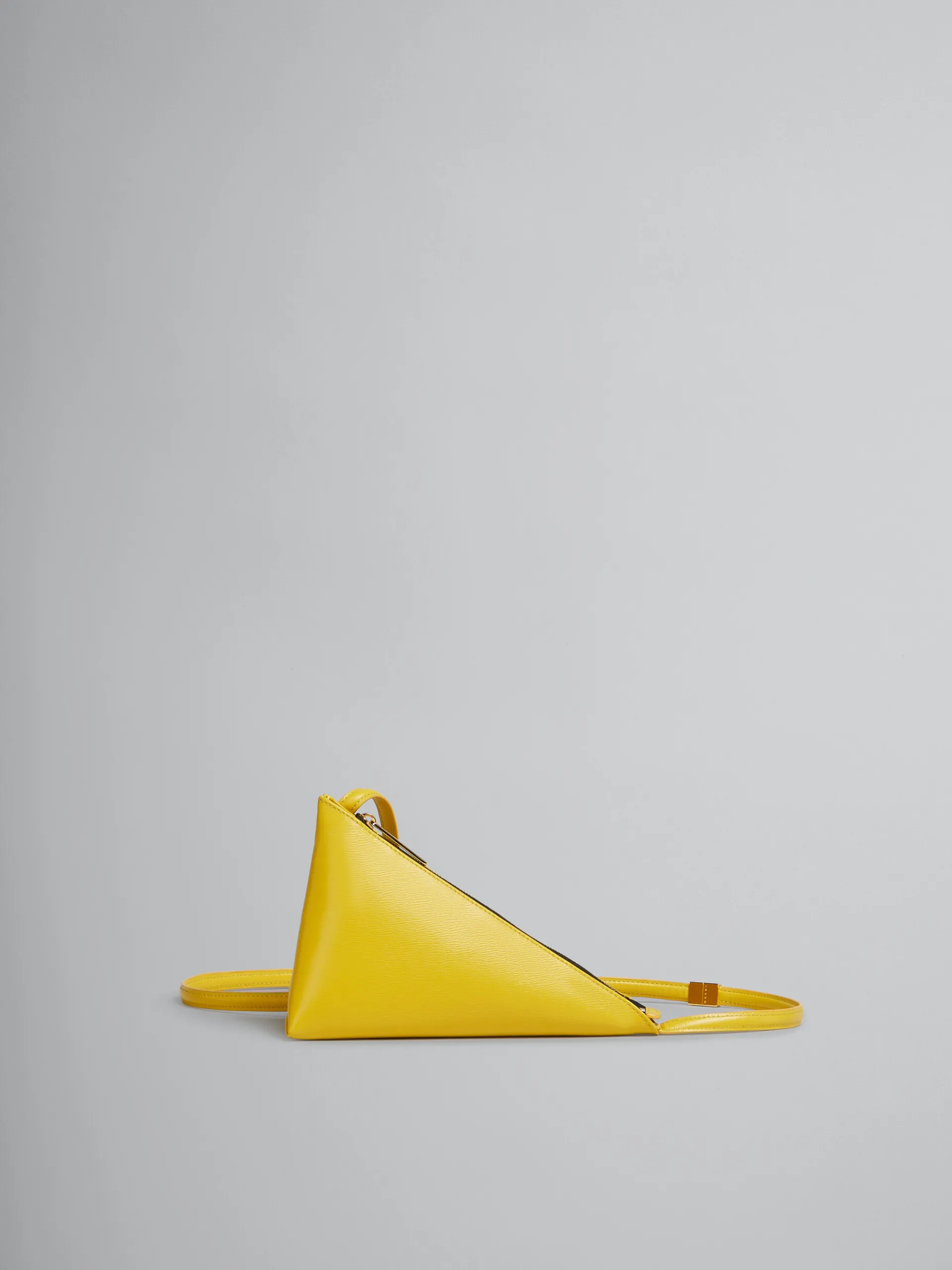Crossbody Bags>Marni Yellow Leather Prisma Triangle Crossbody Bag LIME