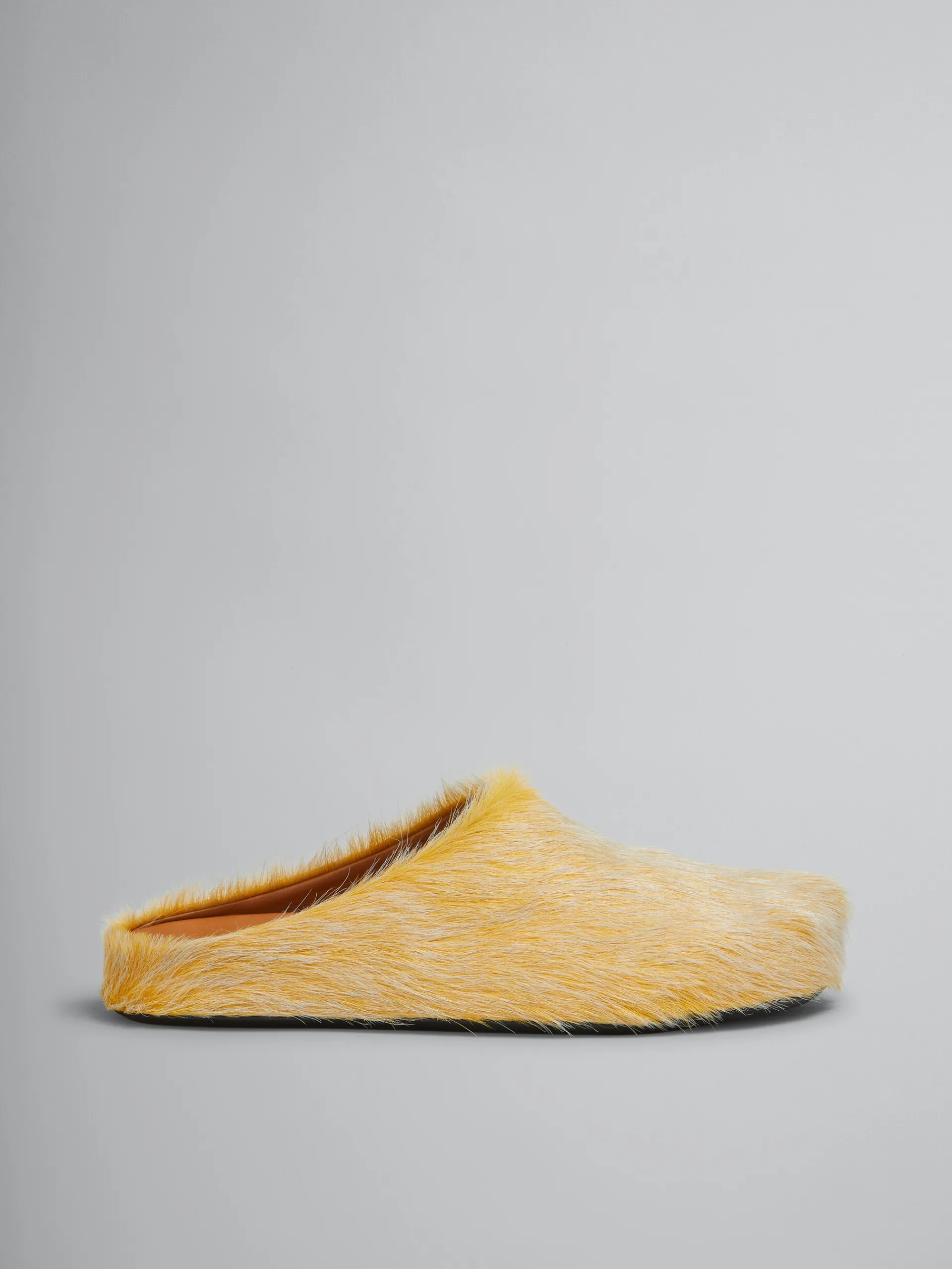 Pablo Sneakers | Fussbett Sabot>Marni Long Hair Calfskin Fussbett Sabot YELLOW