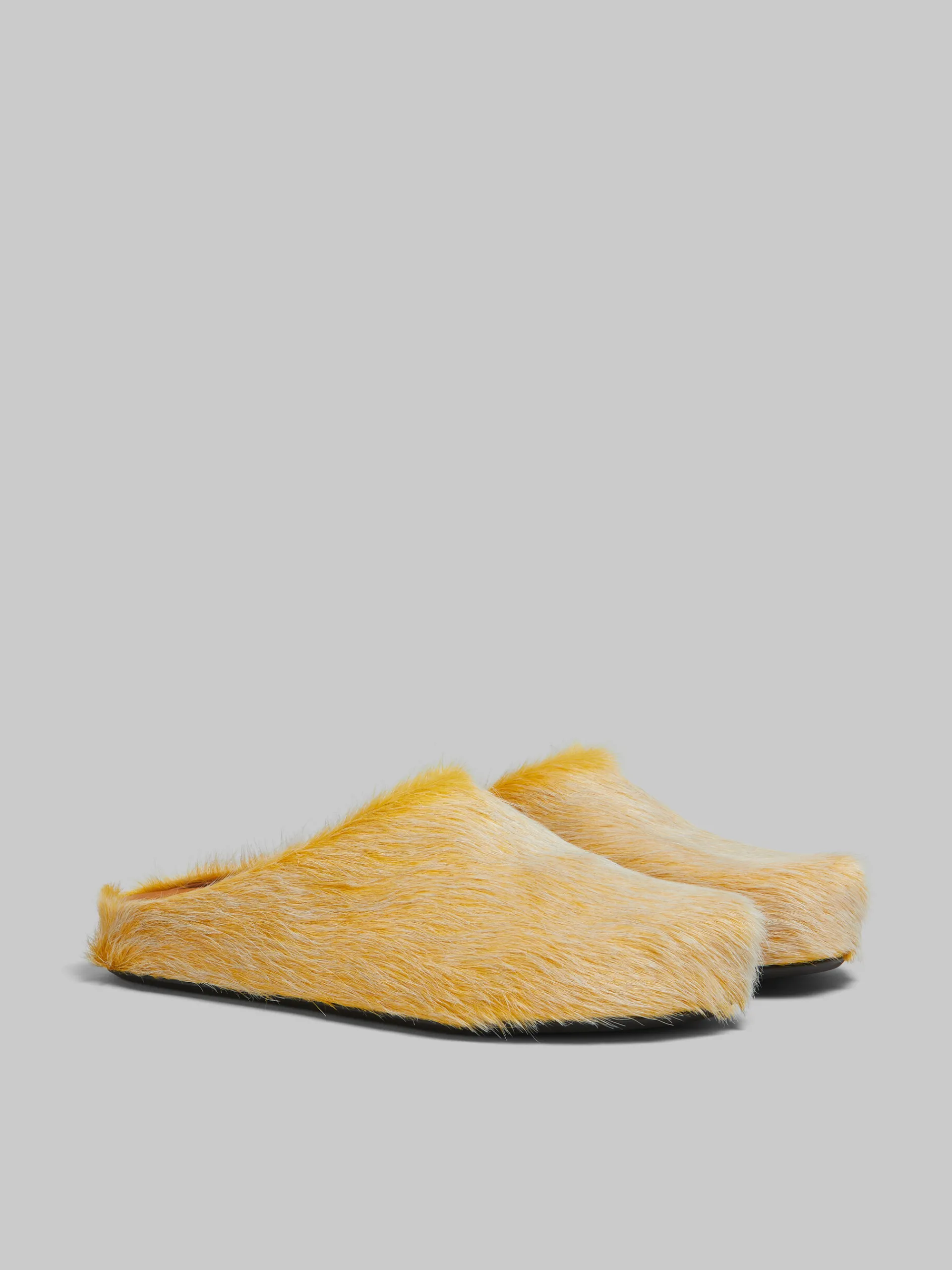Pablo Sneakers | Fussbett Sabot>Marni Long Hair Calfskin Fussbett Sabot YELLOW