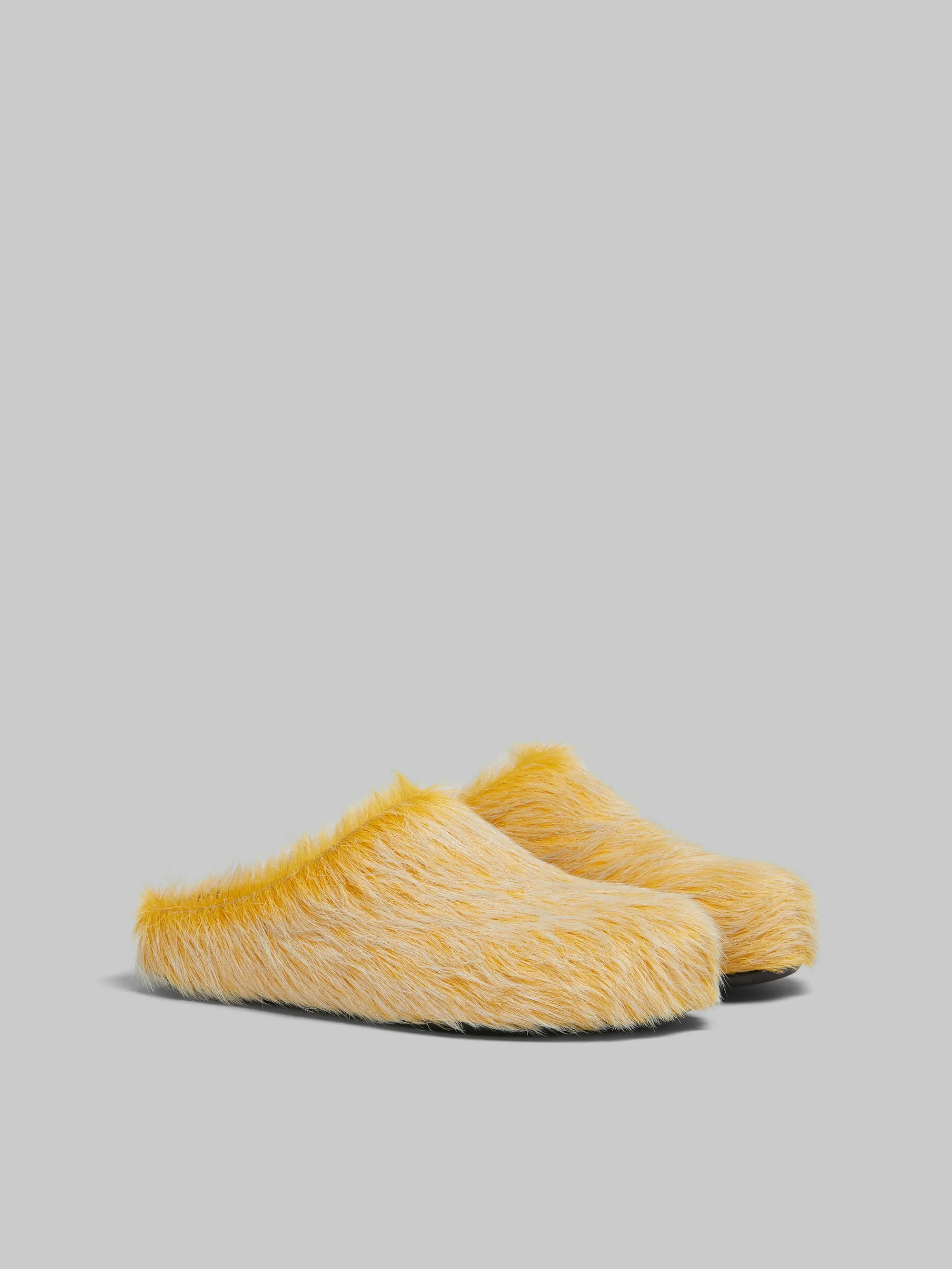 Fussbett | Flats>Marni Long Hair Calfskin Fussbett Sabot YELLOW