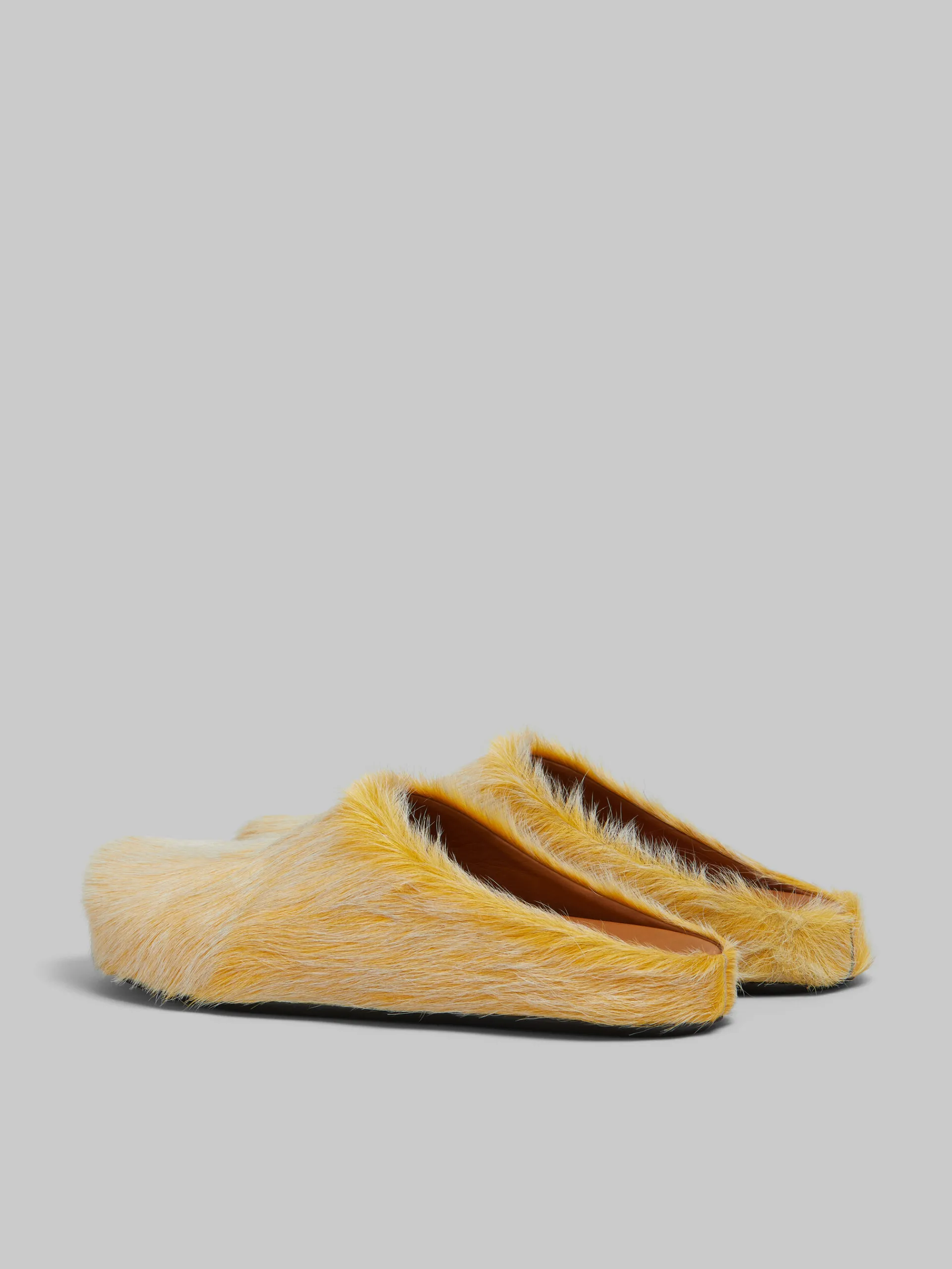 Pablo Sneakers | Fussbett Sabot>Marni Long Hair Calfskin Fussbett Sabot YELLOW