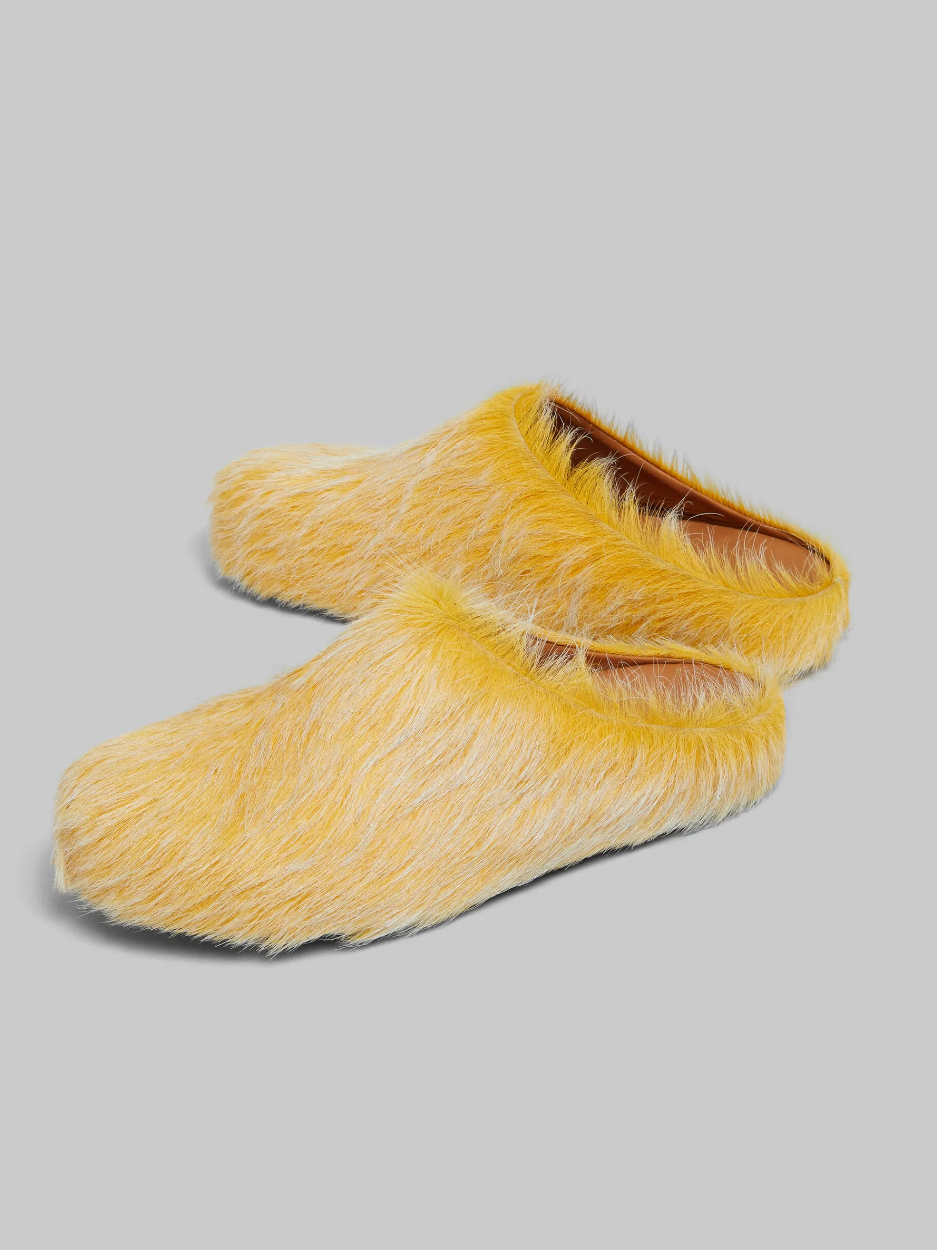Fussbett | Flats>Marni Long Hair Calfskin Fussbett Sabot YELLOW